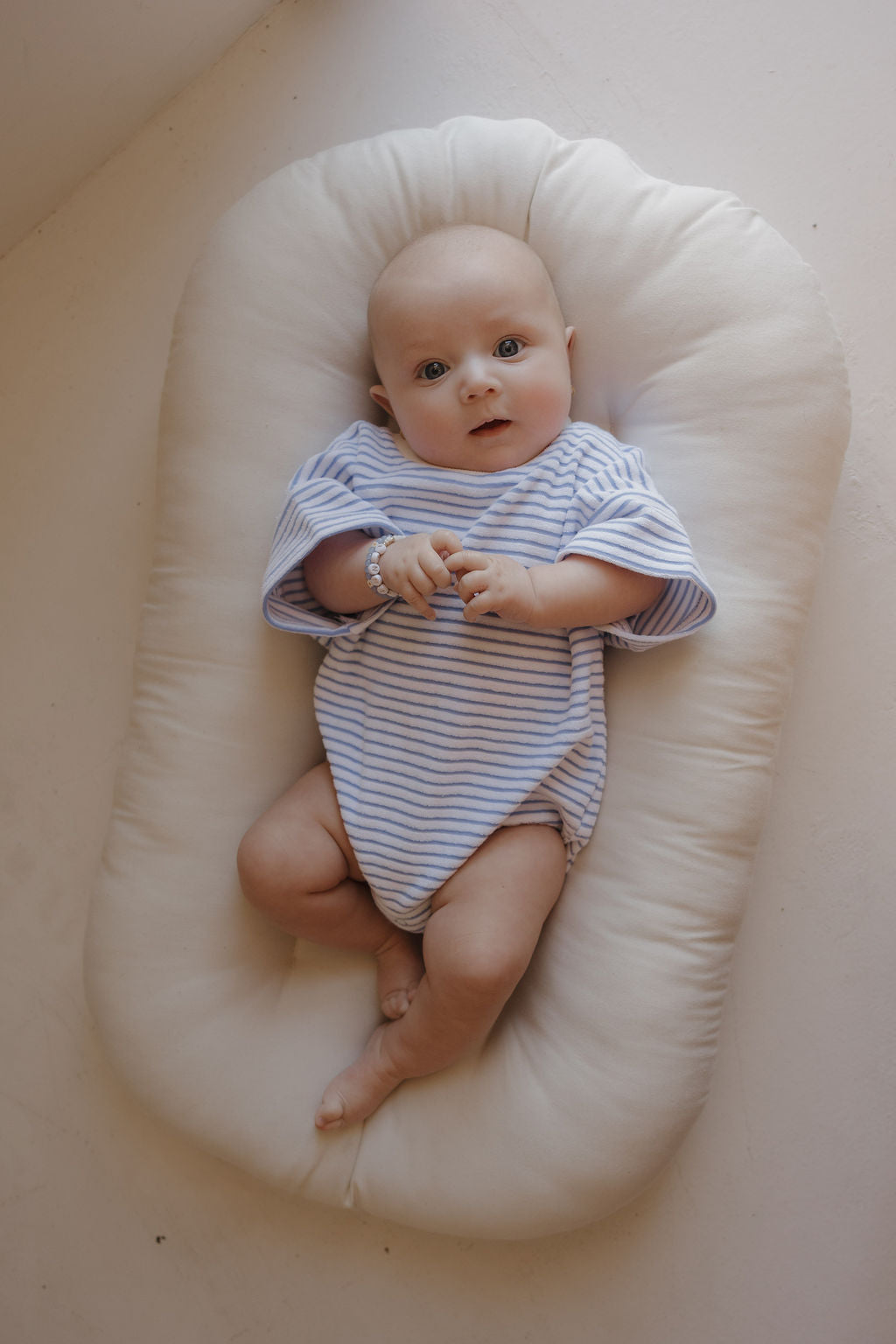 Terry T-Shirt Romper | Ocean Stripe