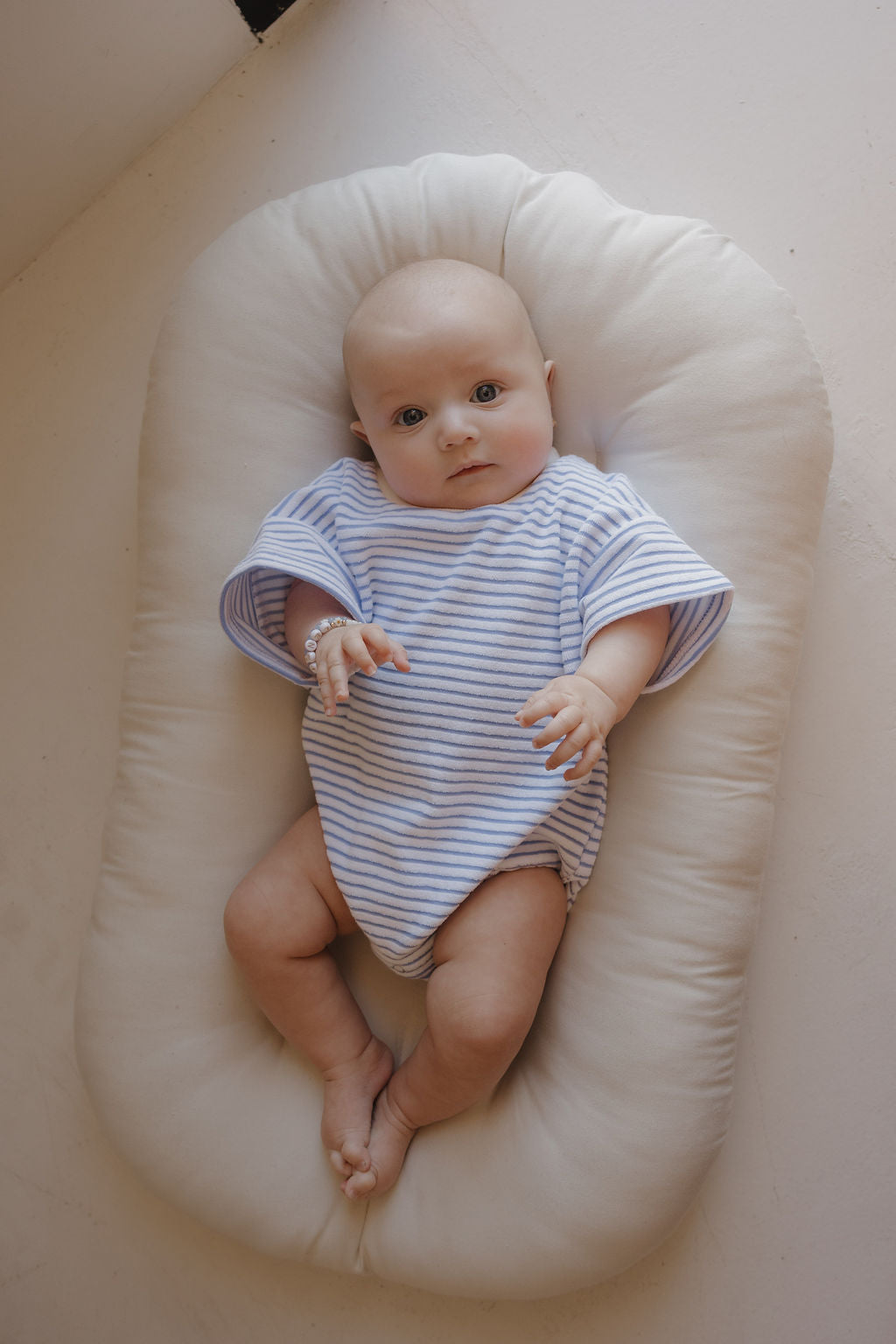 Terry T-Shirt Romper | Ocean Stripe