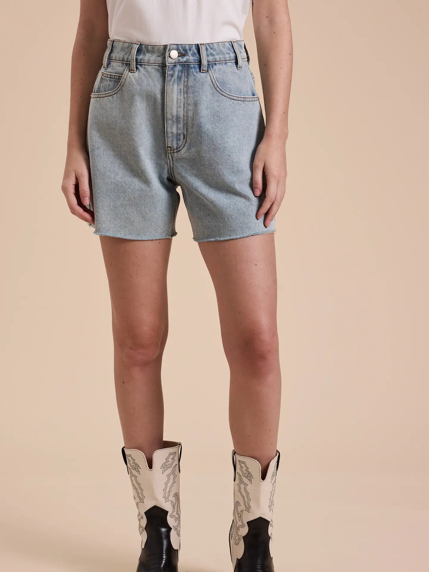 Washed Denim Short