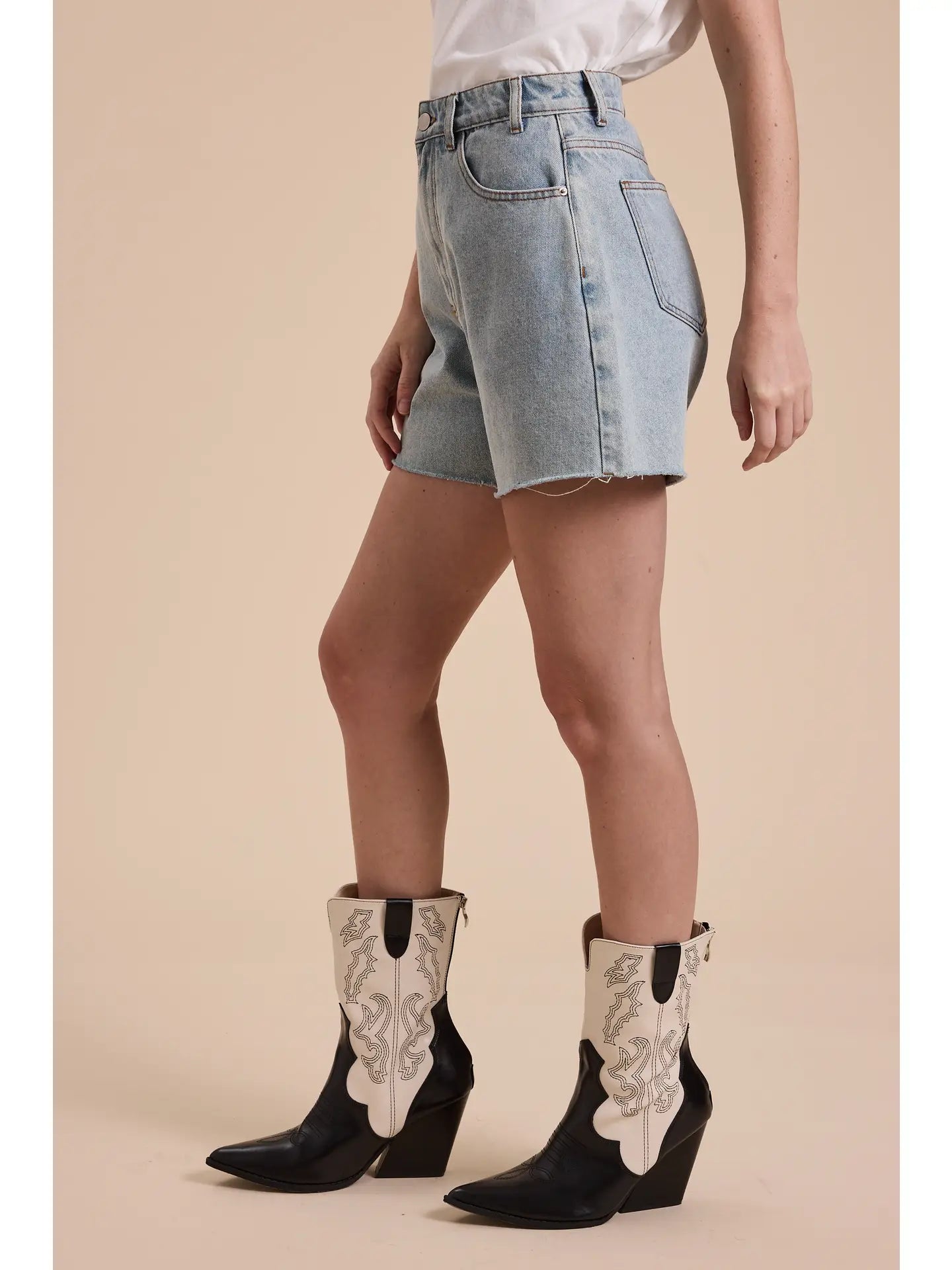 Washed Denim Short