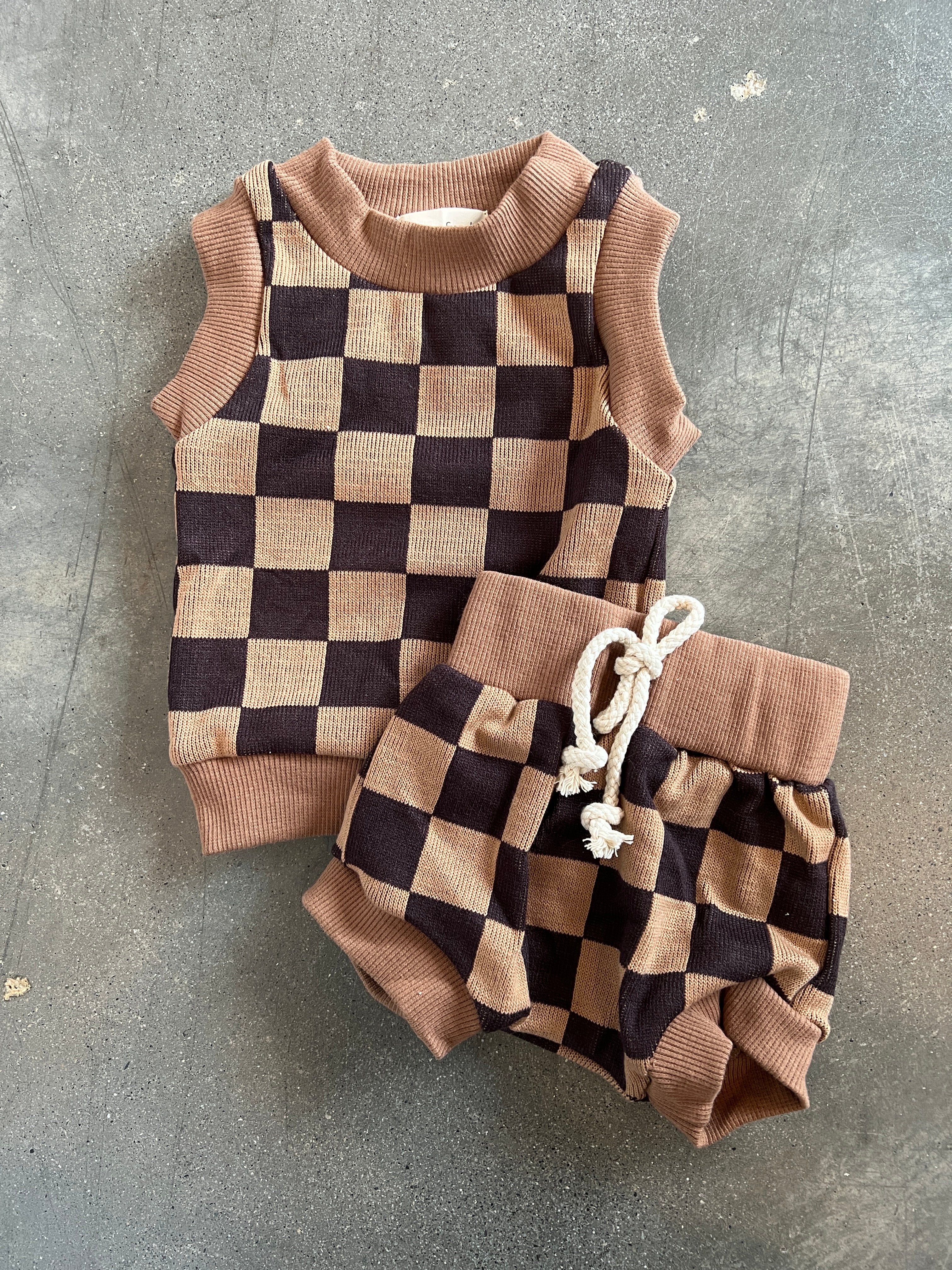 Checkered Short Set