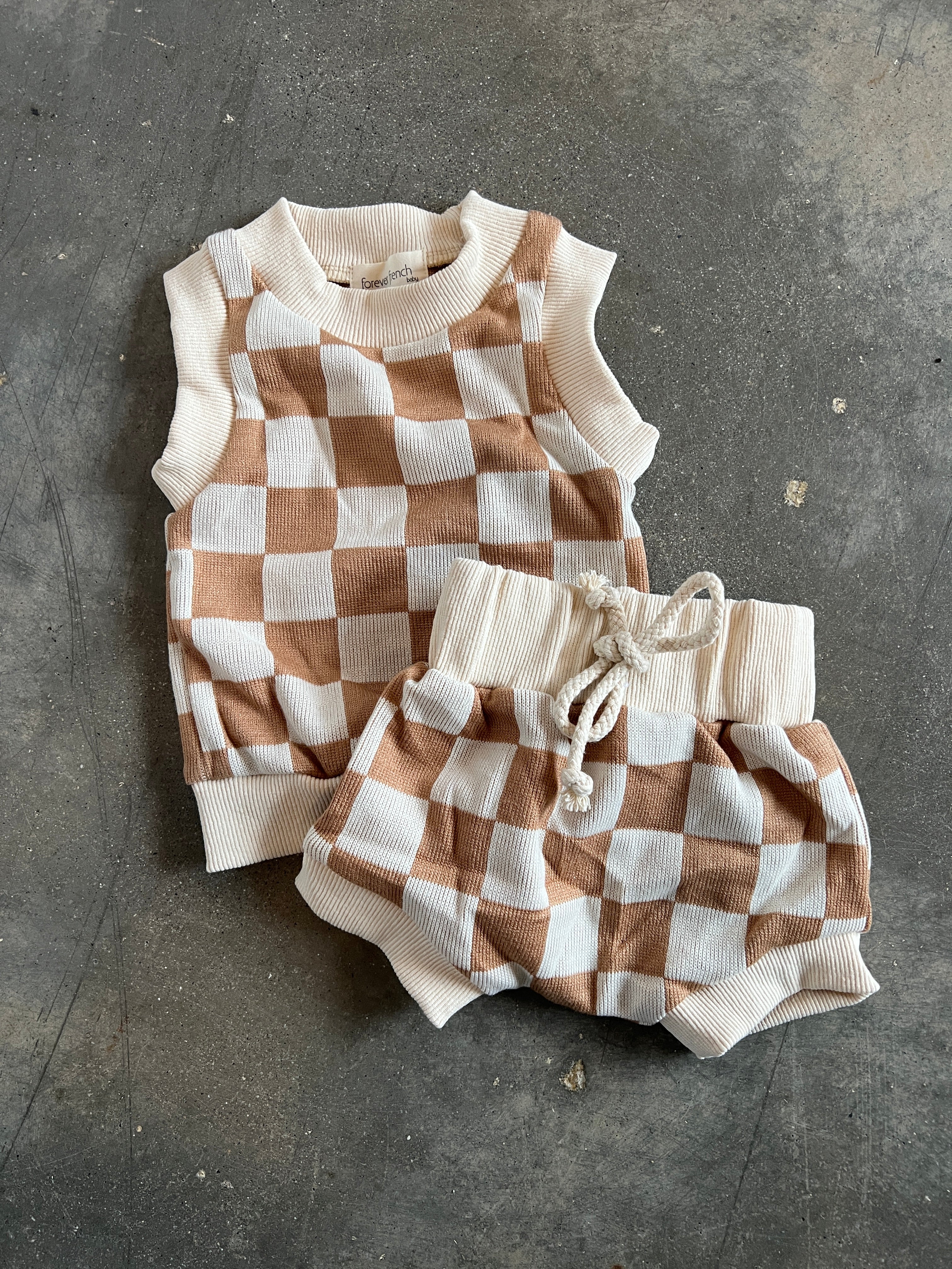 Checkered Short Set