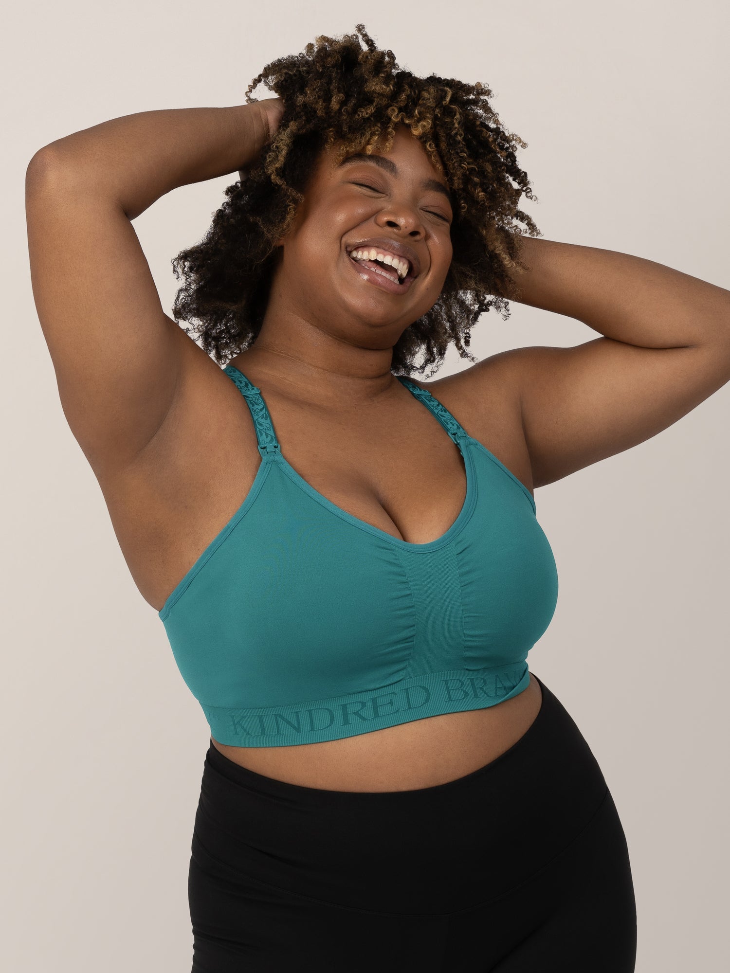 Sublime® Hands-Free Pumping & Nursing Sports Bra | Teal