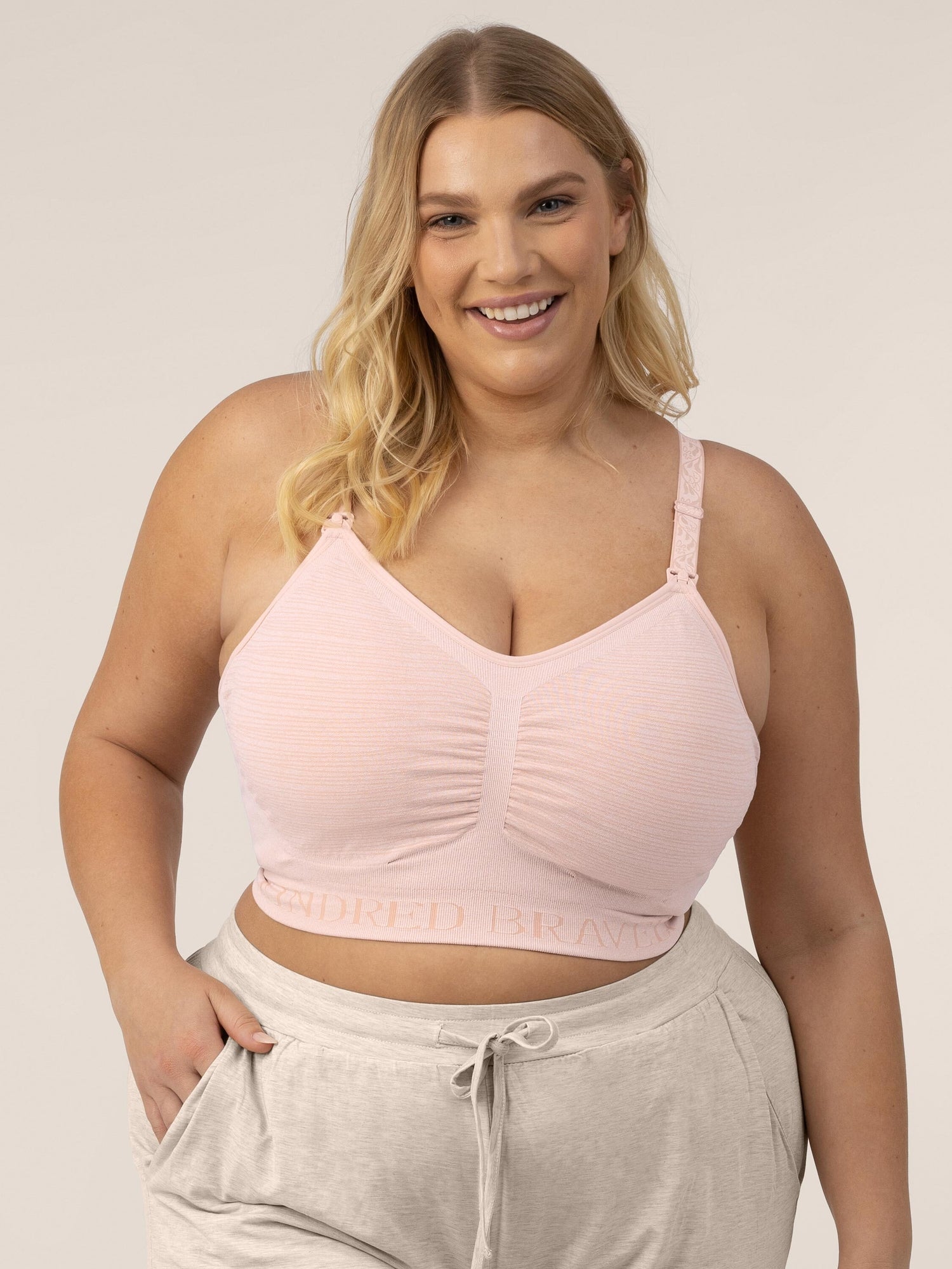 Sublime® Hands-Free Pumping & Nursing Bra | Pink Heather