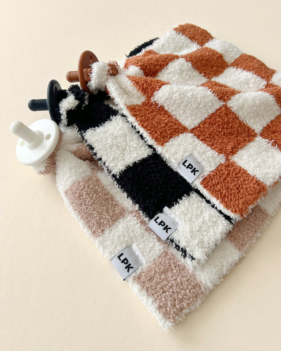 Checkered Plush Lovey | Copper