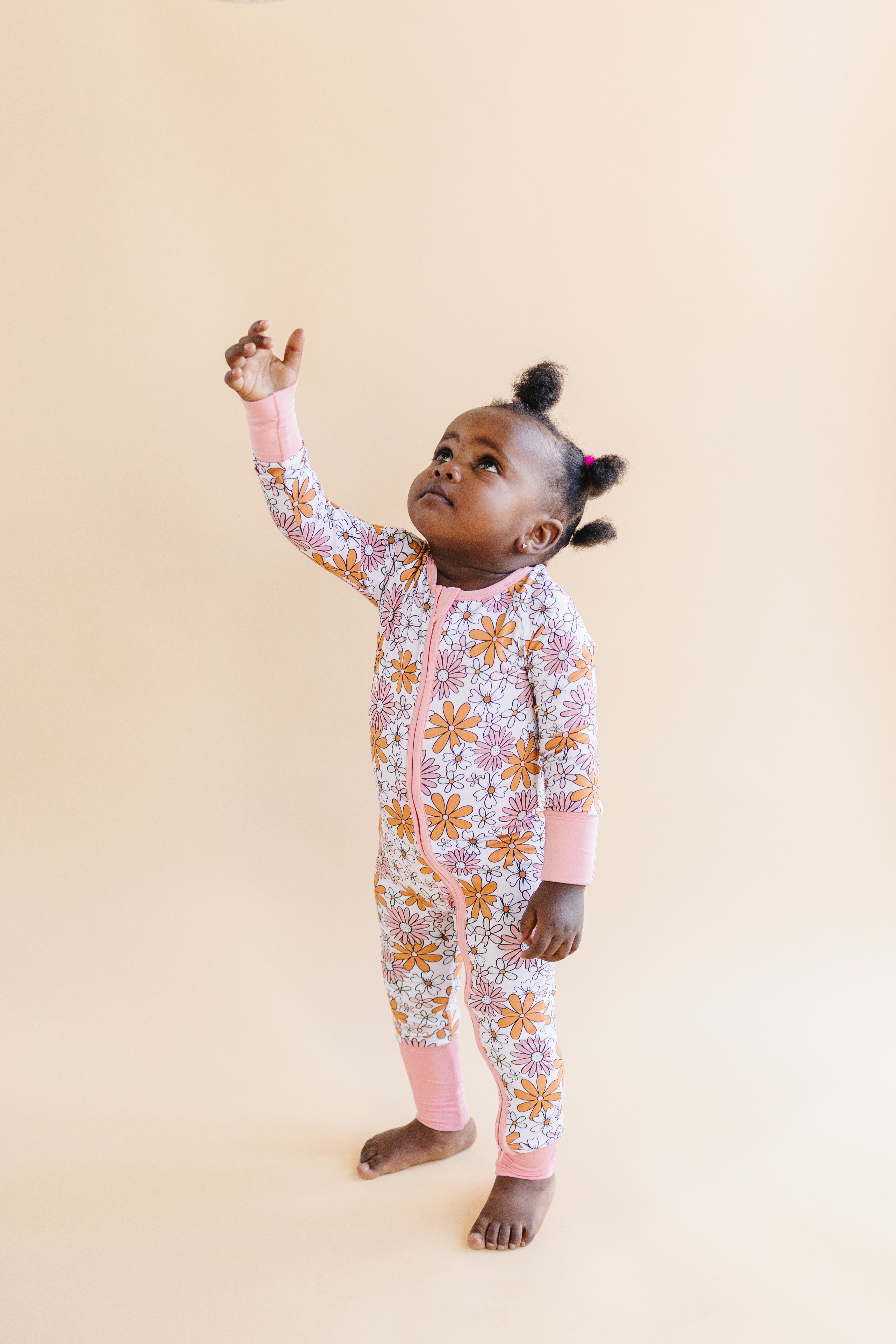 Bamboo Zip Romper | Retro Garden