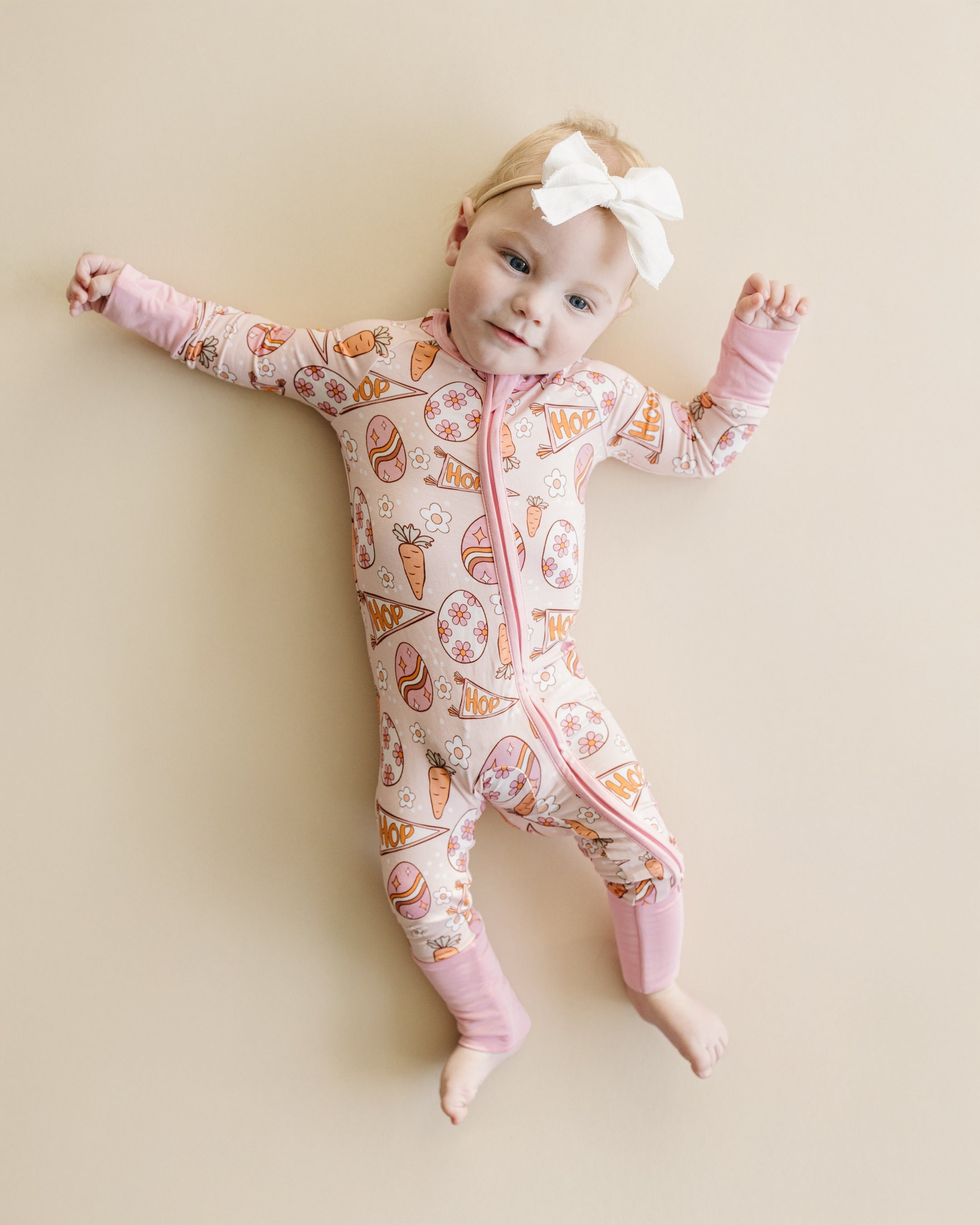 Bamboo Zip Romper | Easter Hop