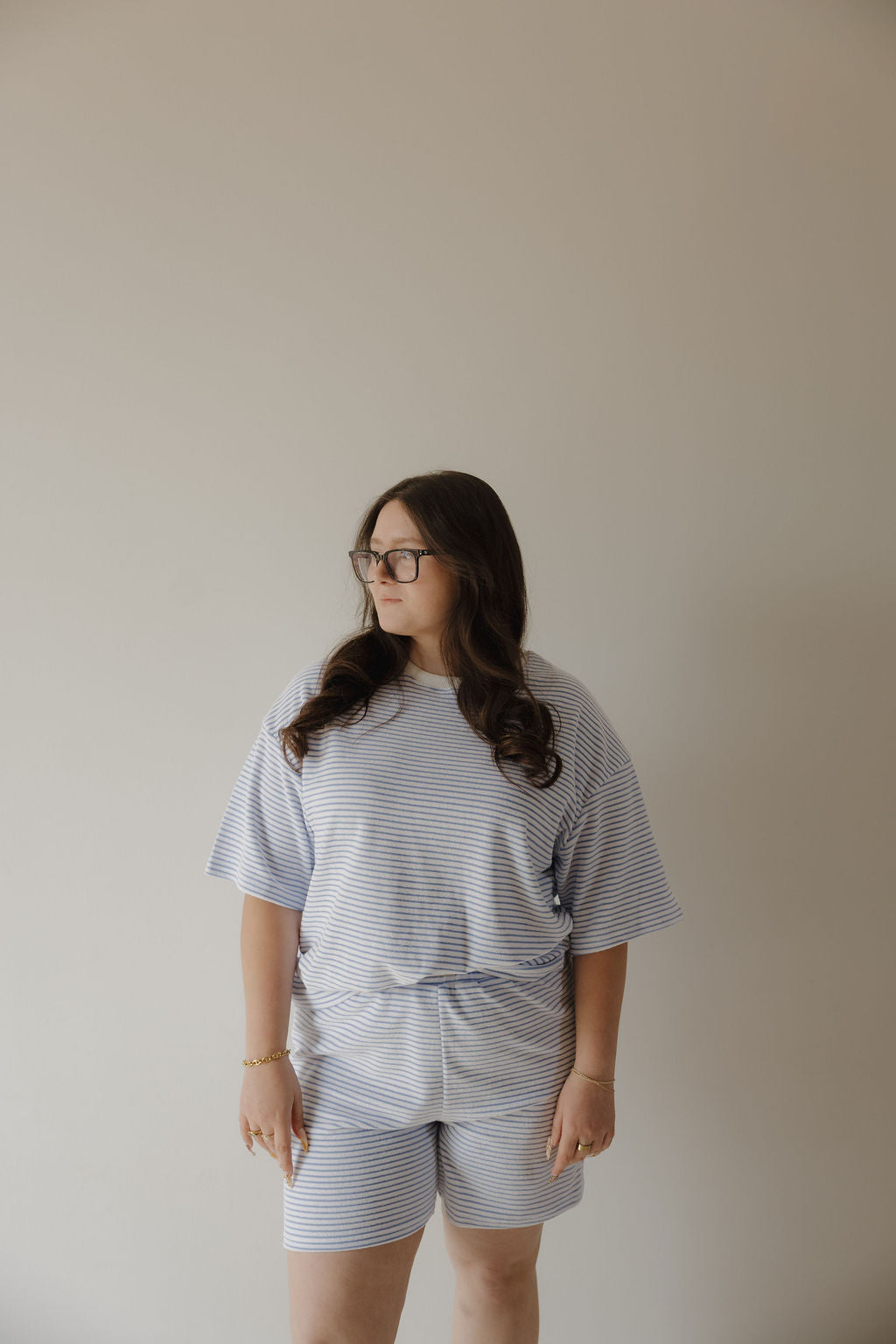 Women's Terry Short Set | Ocean Stripe