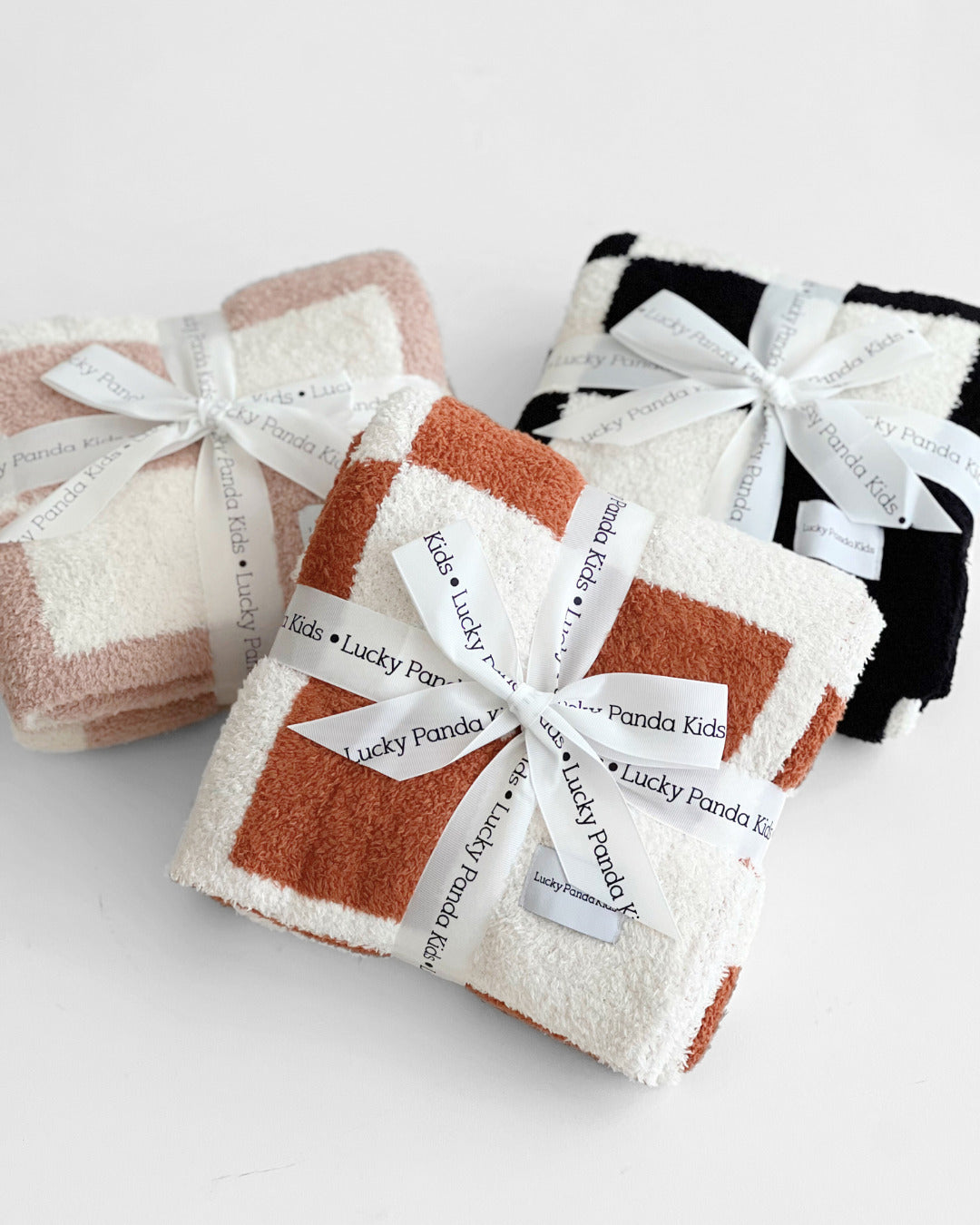 Checkered Plush Blanket | Copper