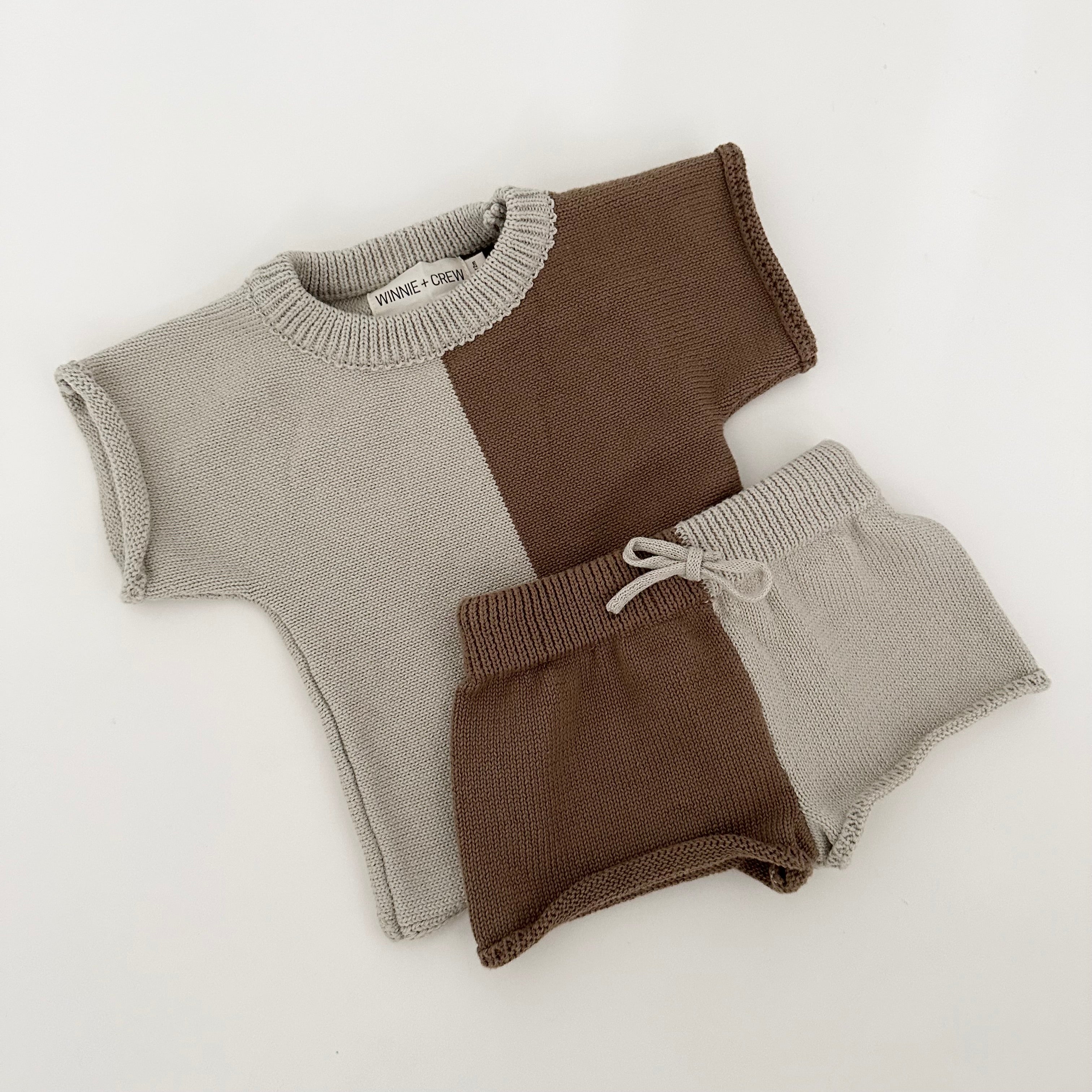 Colorblock Knit Set