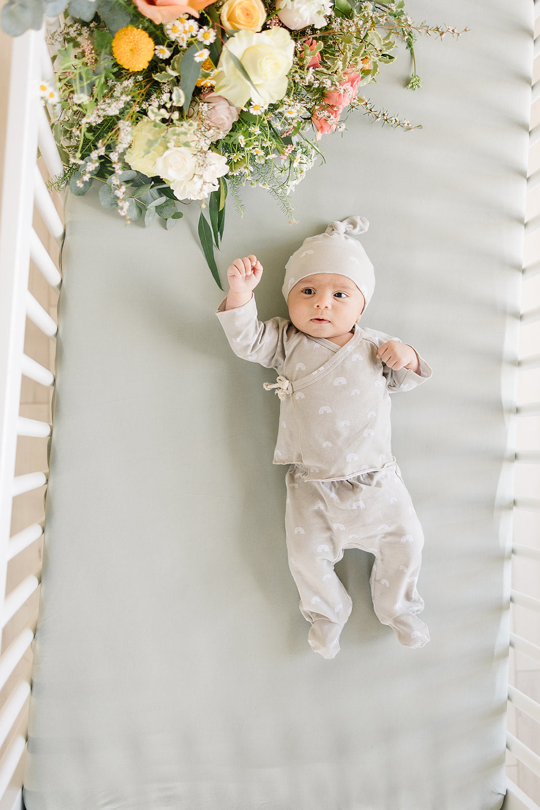 Sage Bamboo Stretch Crib Sheet