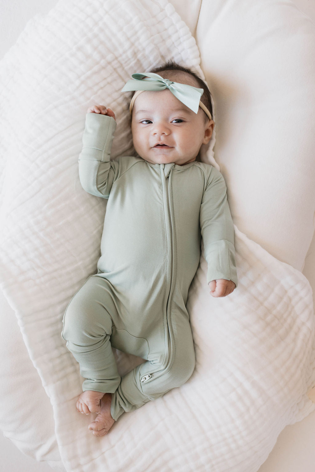 Bamboo Zip Pajamas | Pistachio