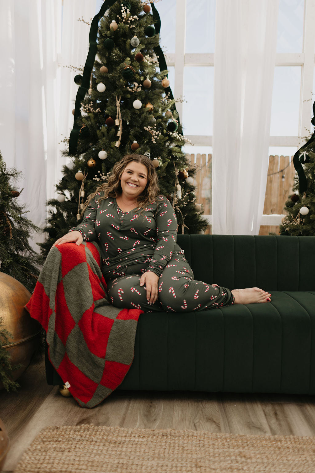 Women's Bamboo Pajamas | Candy Cane Lane