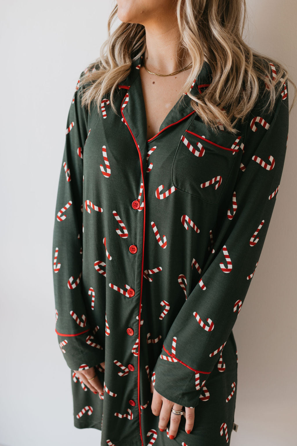 Women's Bamboo Sleeping Dress | Candy Cane Lane