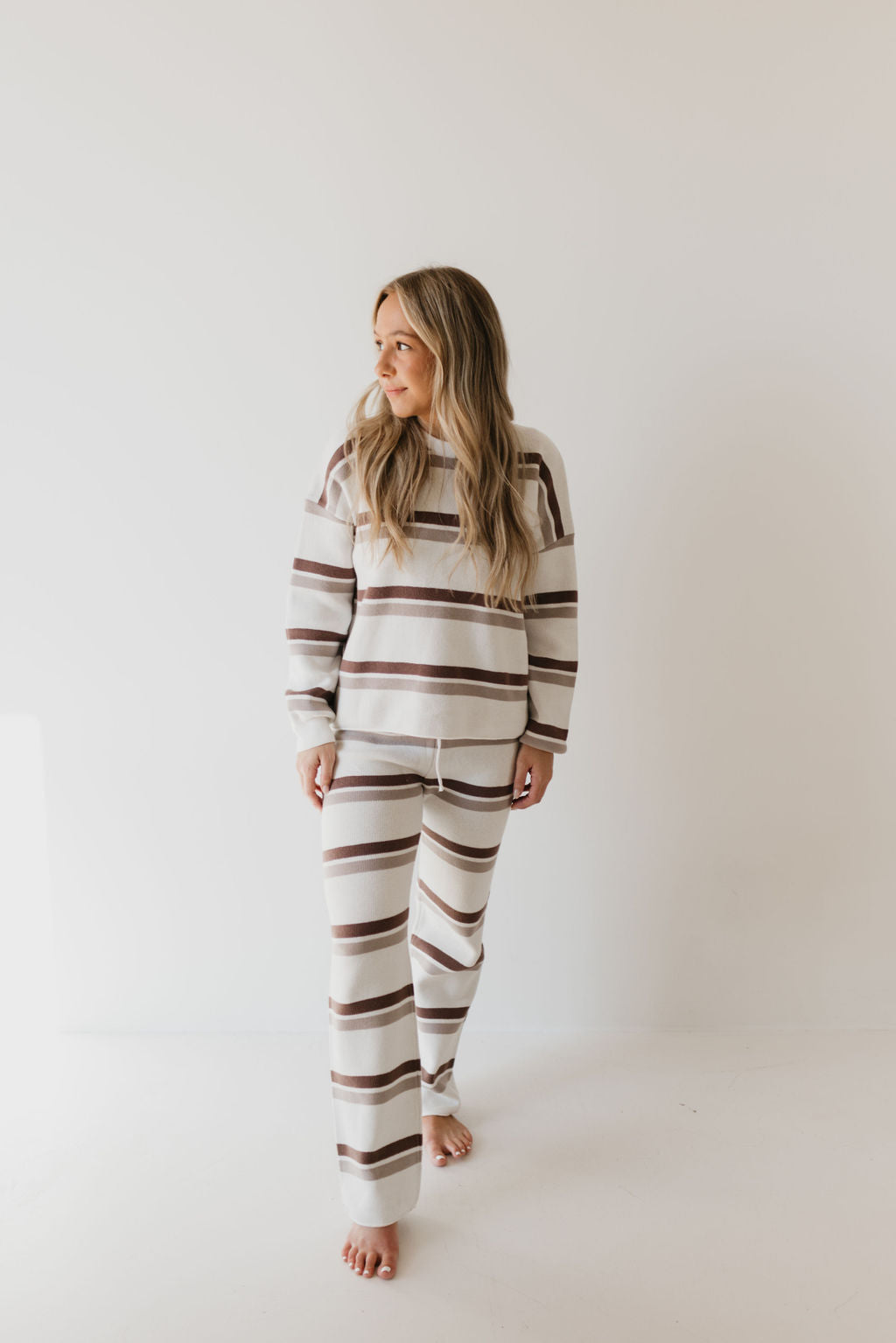 Women's Knit Pant Set | Woodland Stripe