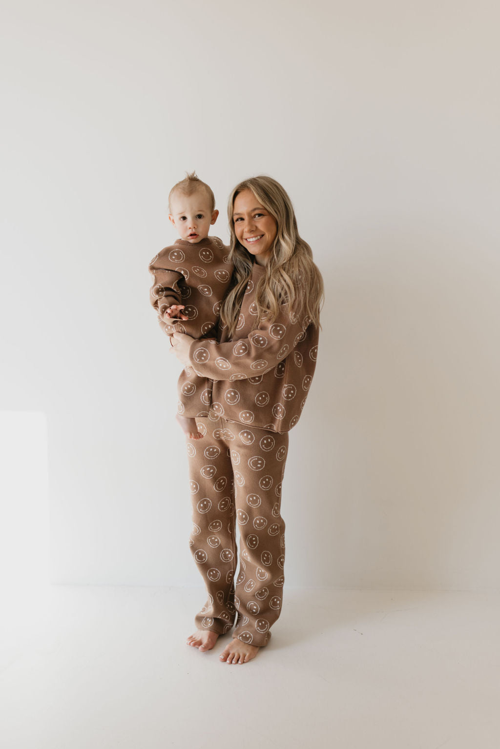 Women's Knit Pant Set | Tan Just Smile