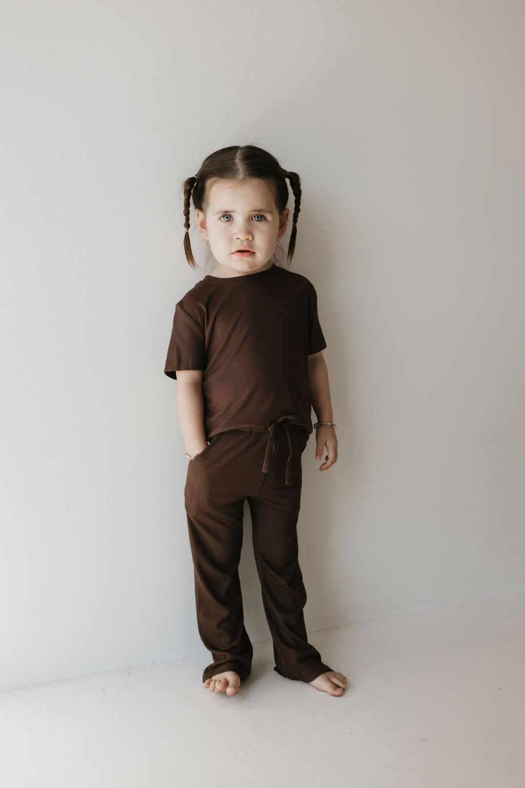 Short Sleeve Bamboo Lounge Set | Coffee Bean