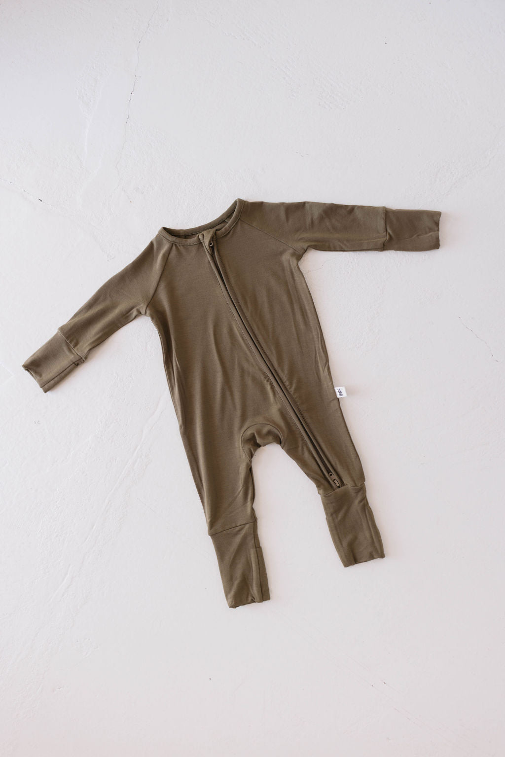 Bamboo Zip Pajamas | Olive Green