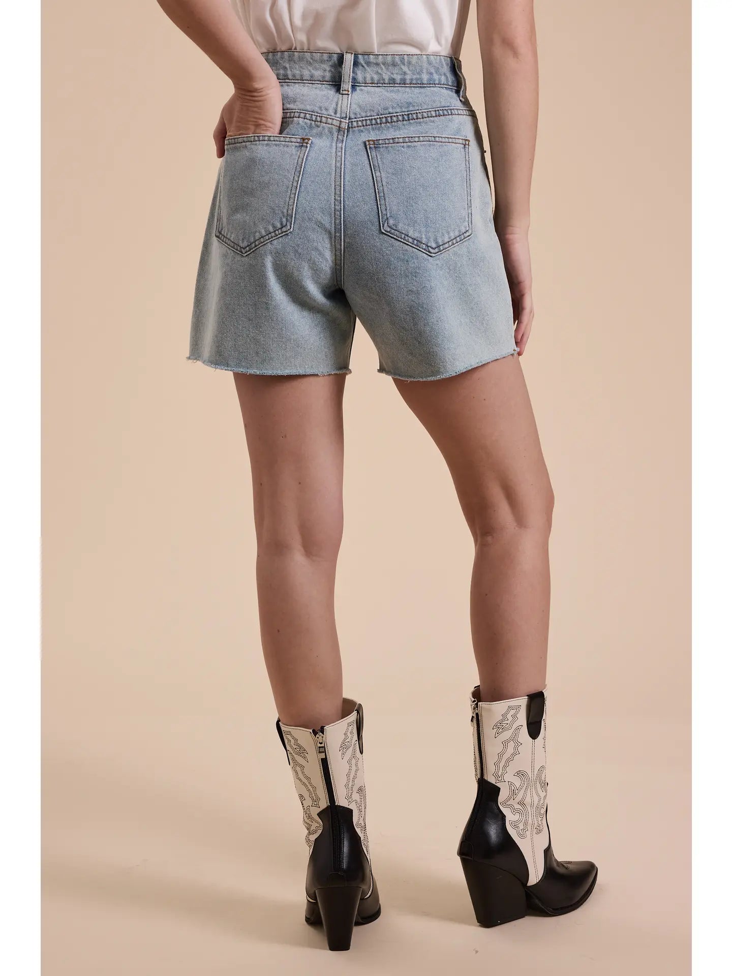 Washed Denim Short