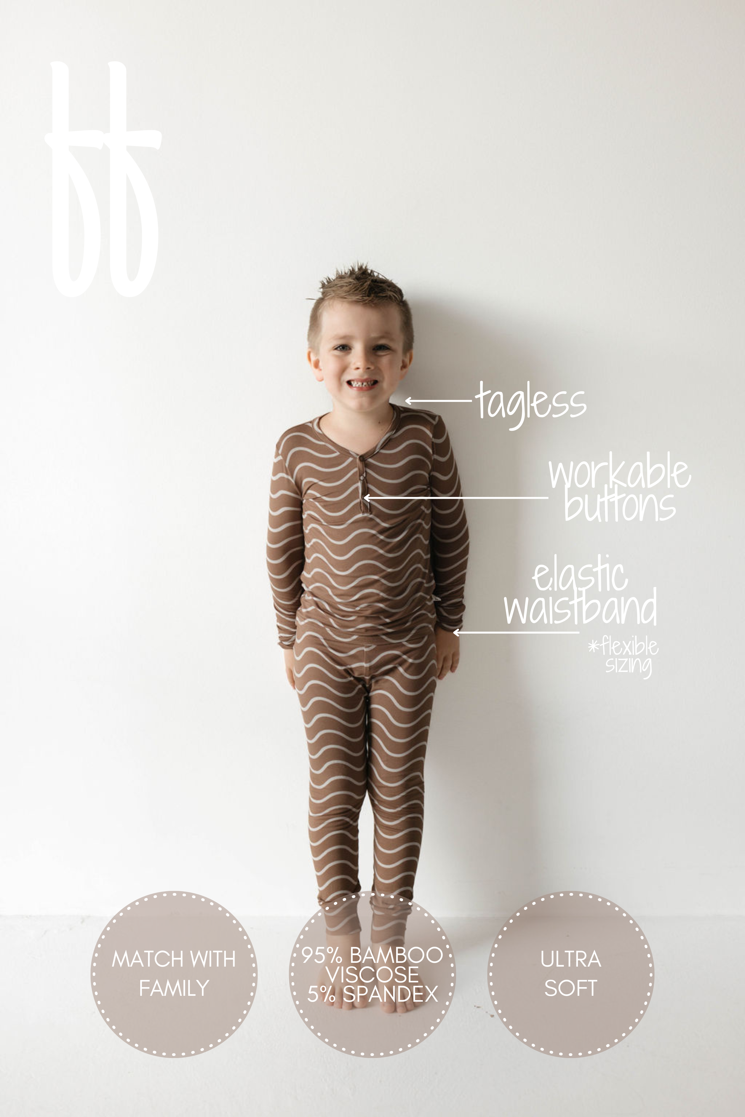 Bamboo Two Piece Pajamas | Static Waves