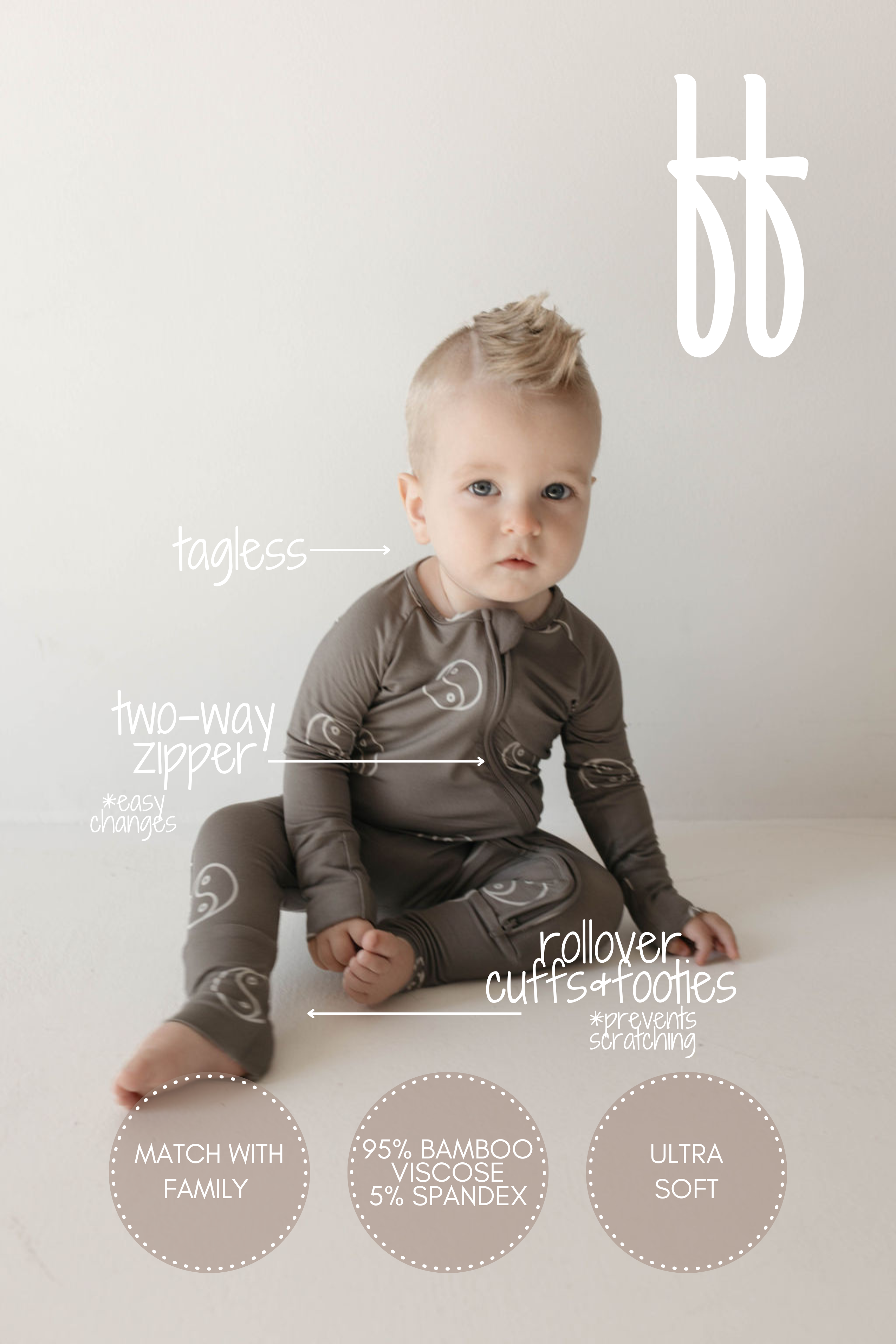 Bamboo Zip Pajamas | Sage Yin Yang