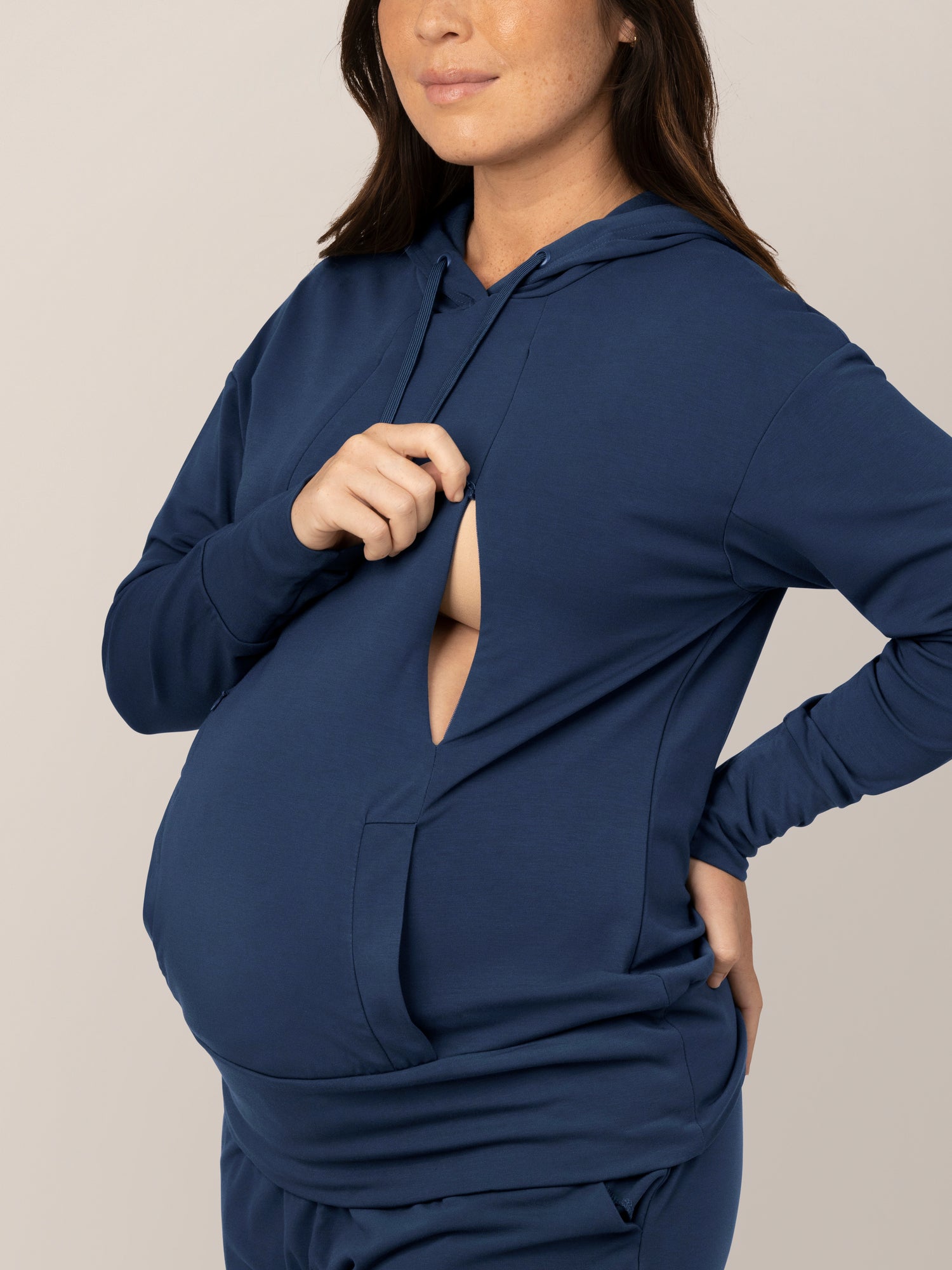 Bamboo Maternity & Nursing Hoodie | Navy