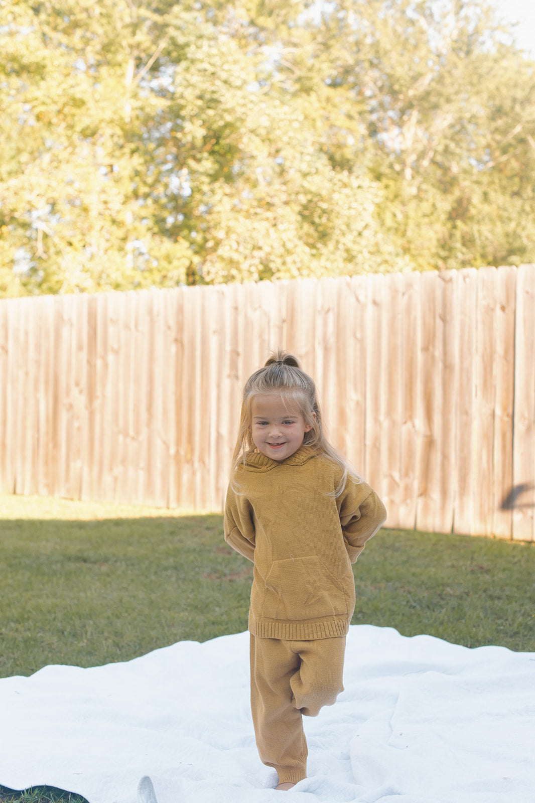 Hunter Knit Set in Mustard