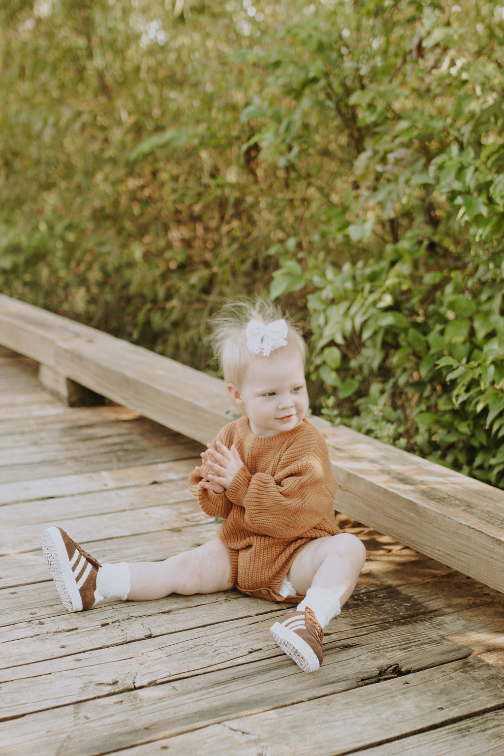 Sutton Knit Romper in Burnt Orange