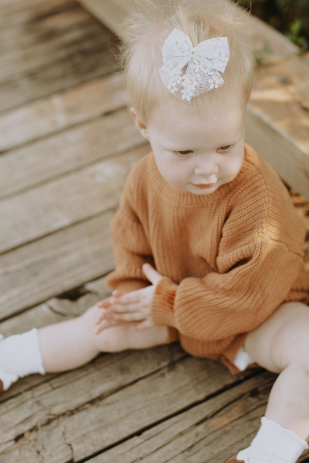 Sutton Knit Romper in Burnt Orange