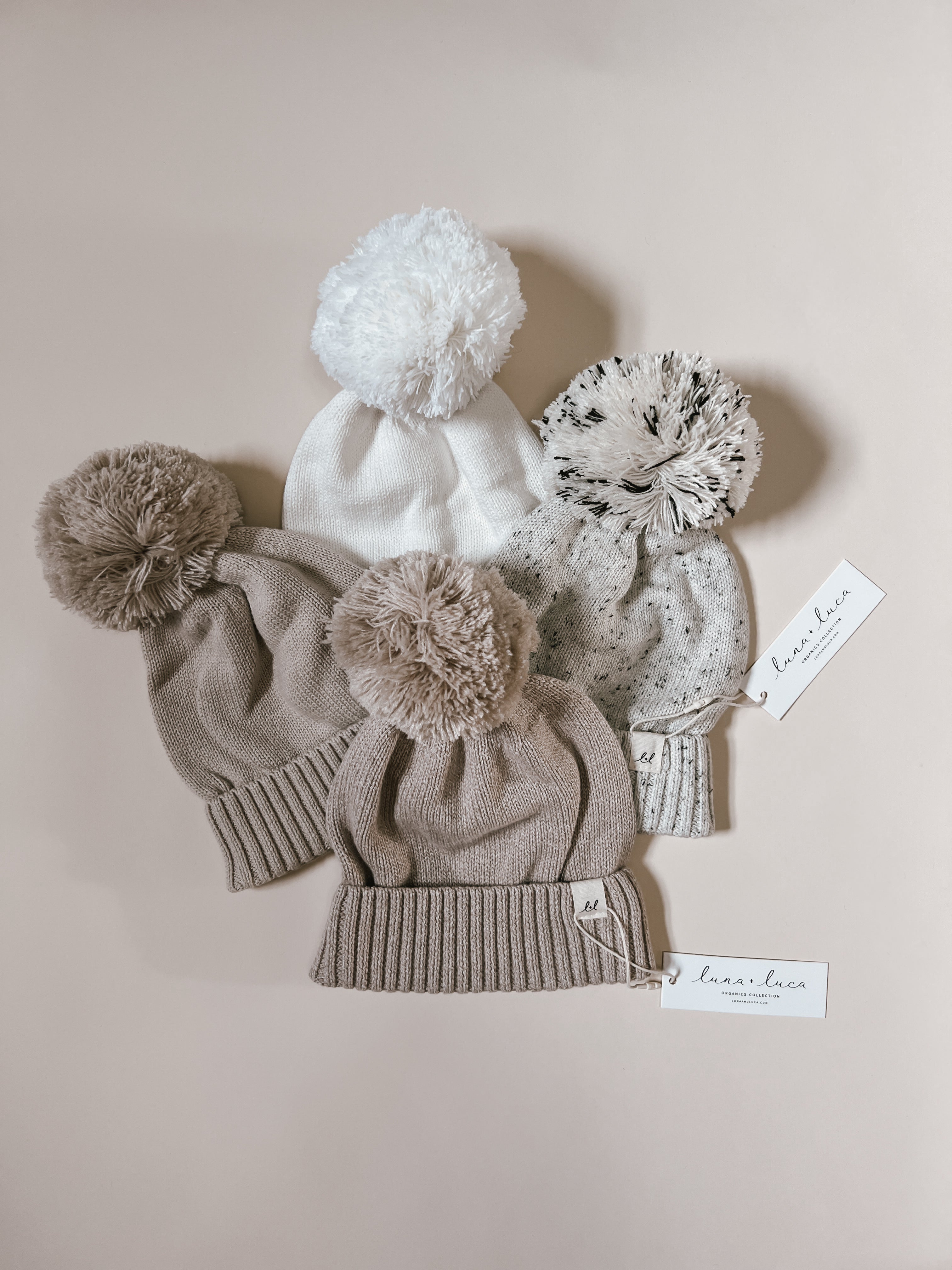 Pom Beanie - Beige