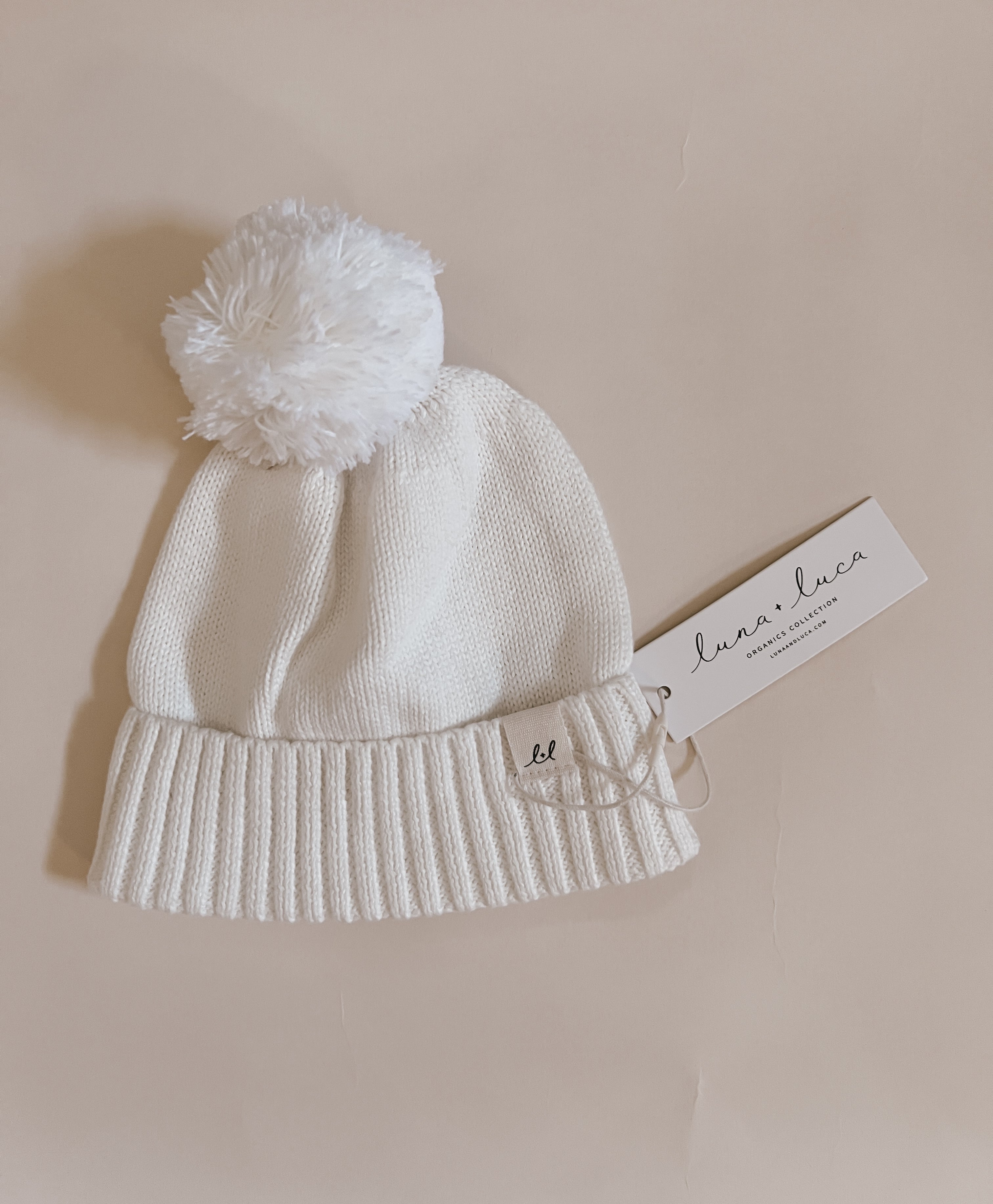 Pom Beanie - White