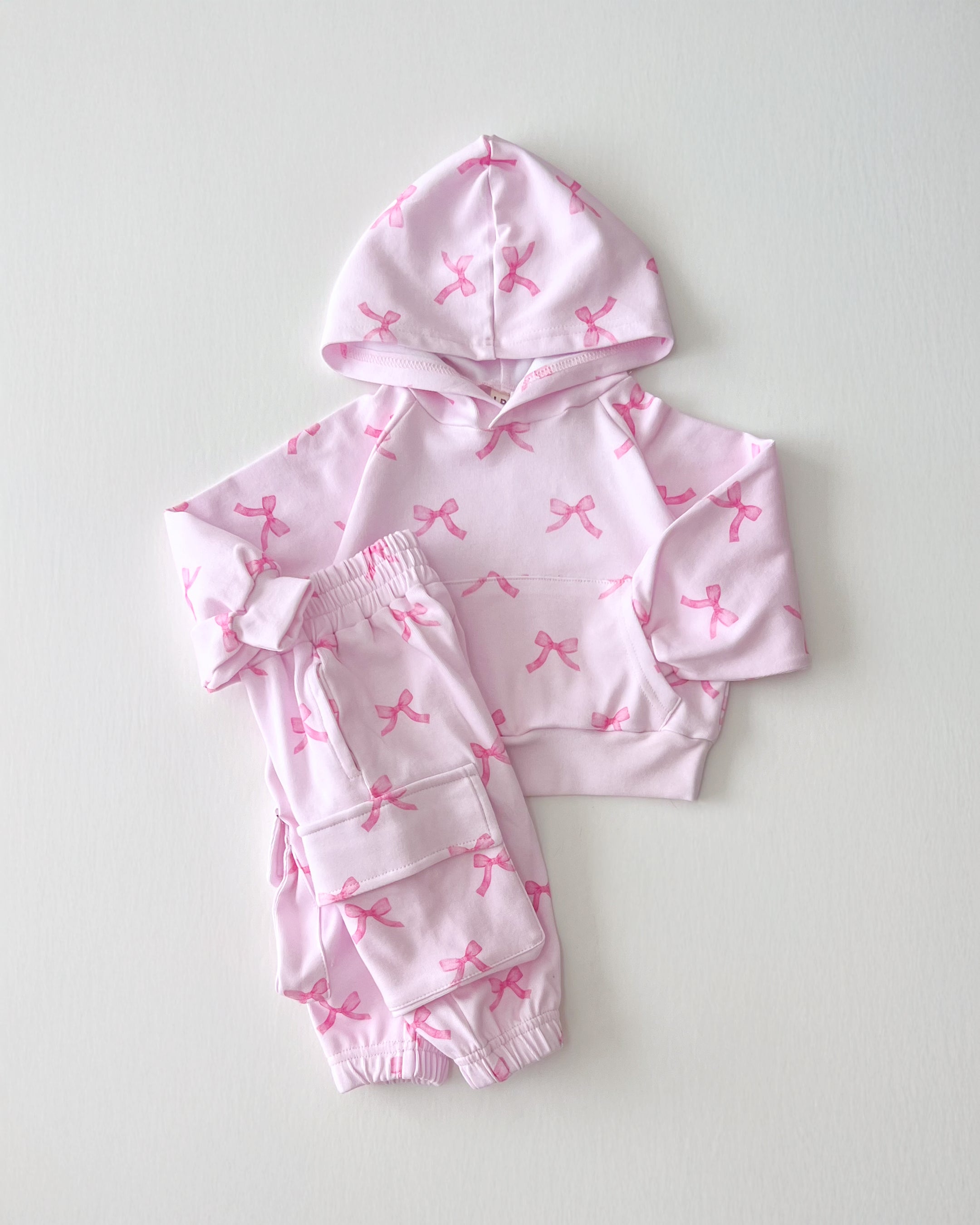 Cargo Jogger Set | Pink Bows