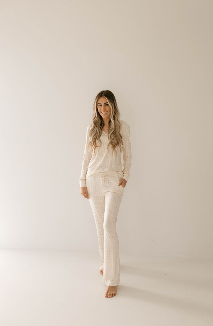 Women's Bamboo Pajamas  | Golden Grid