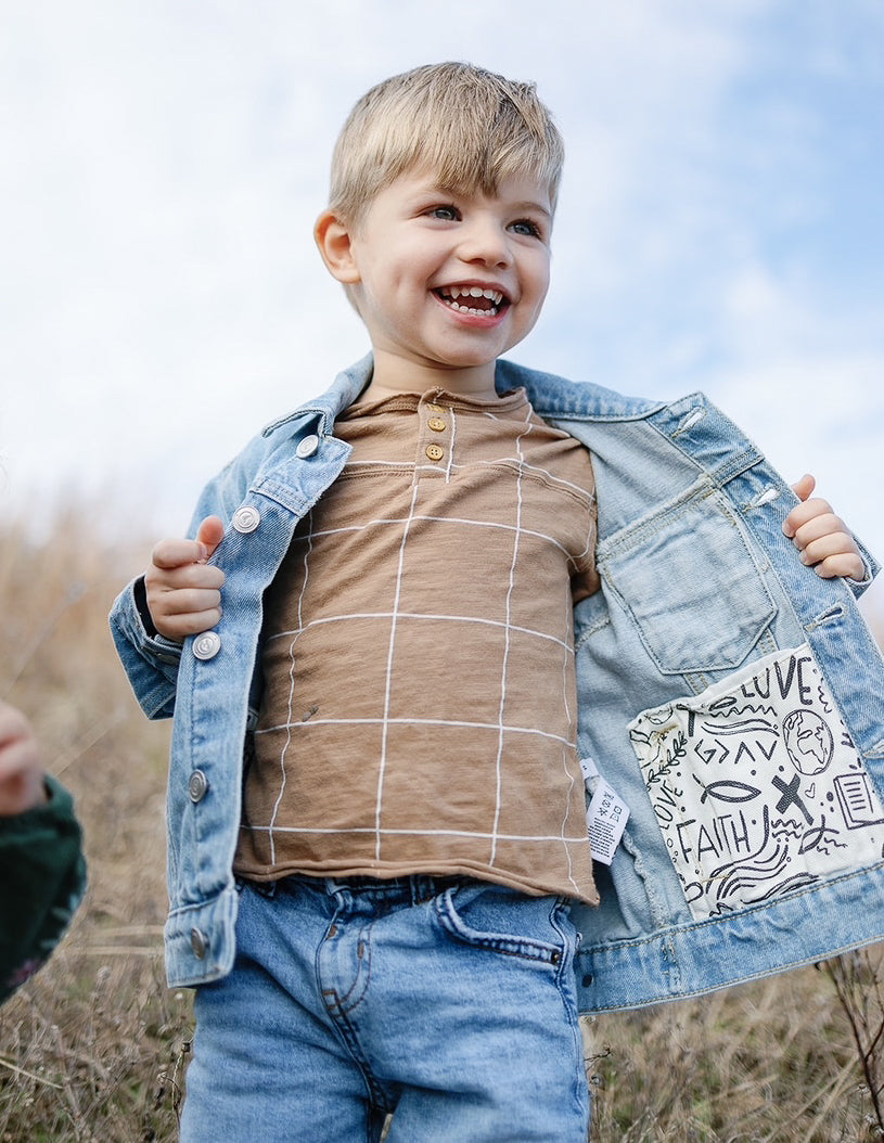 What a Friend in Jesus Kids Denim Jacket