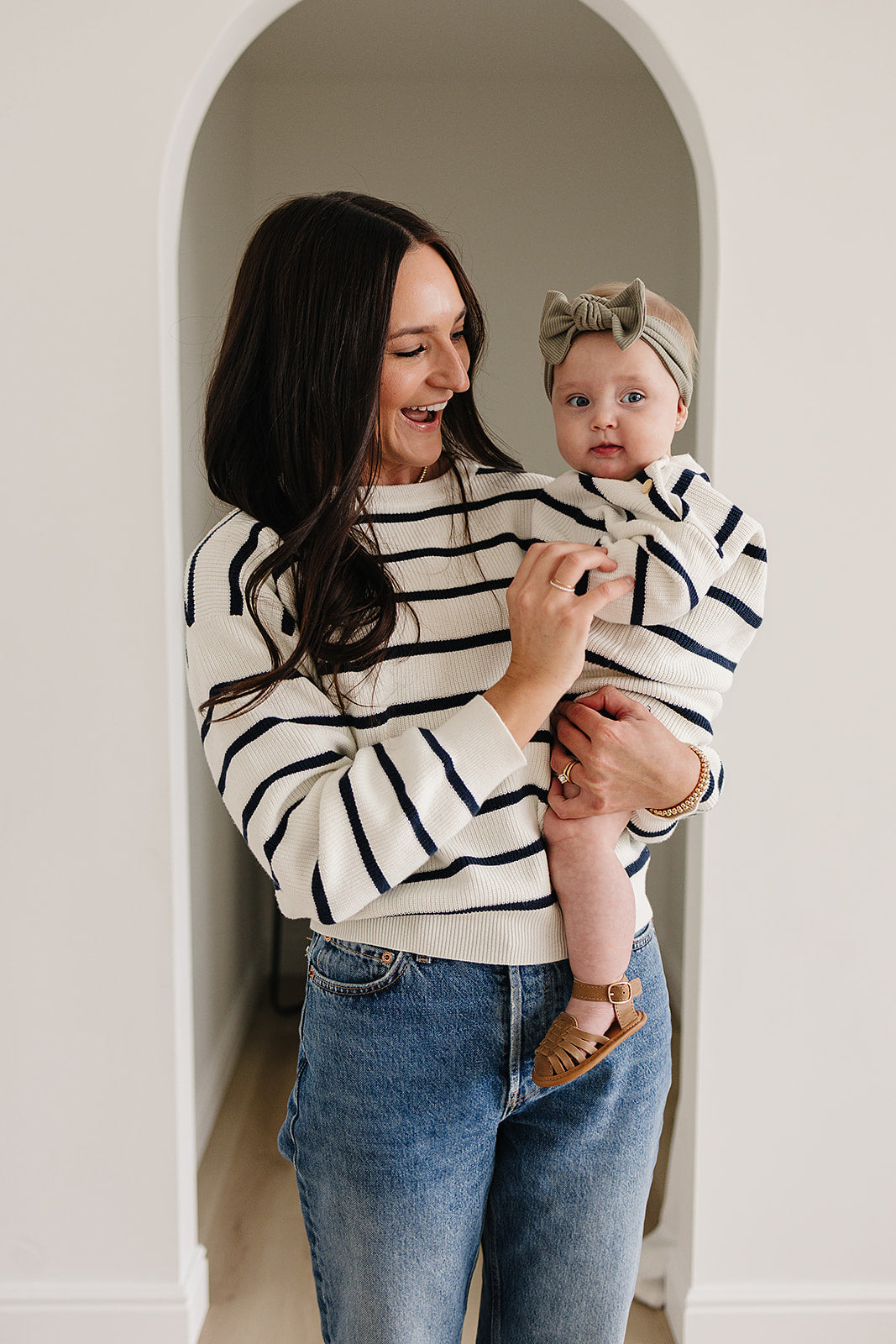 Navy Stripe Knit Sweater