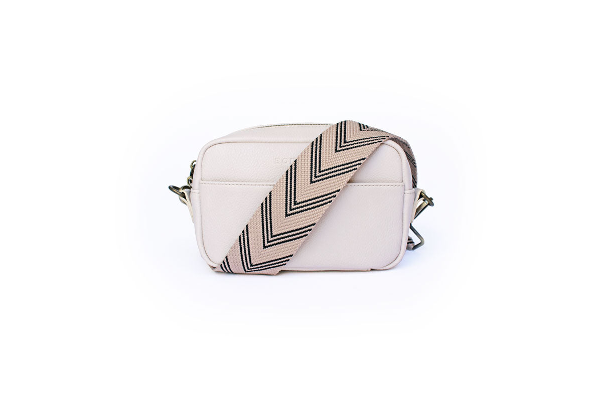 Ziggy Strap in Cream & Black