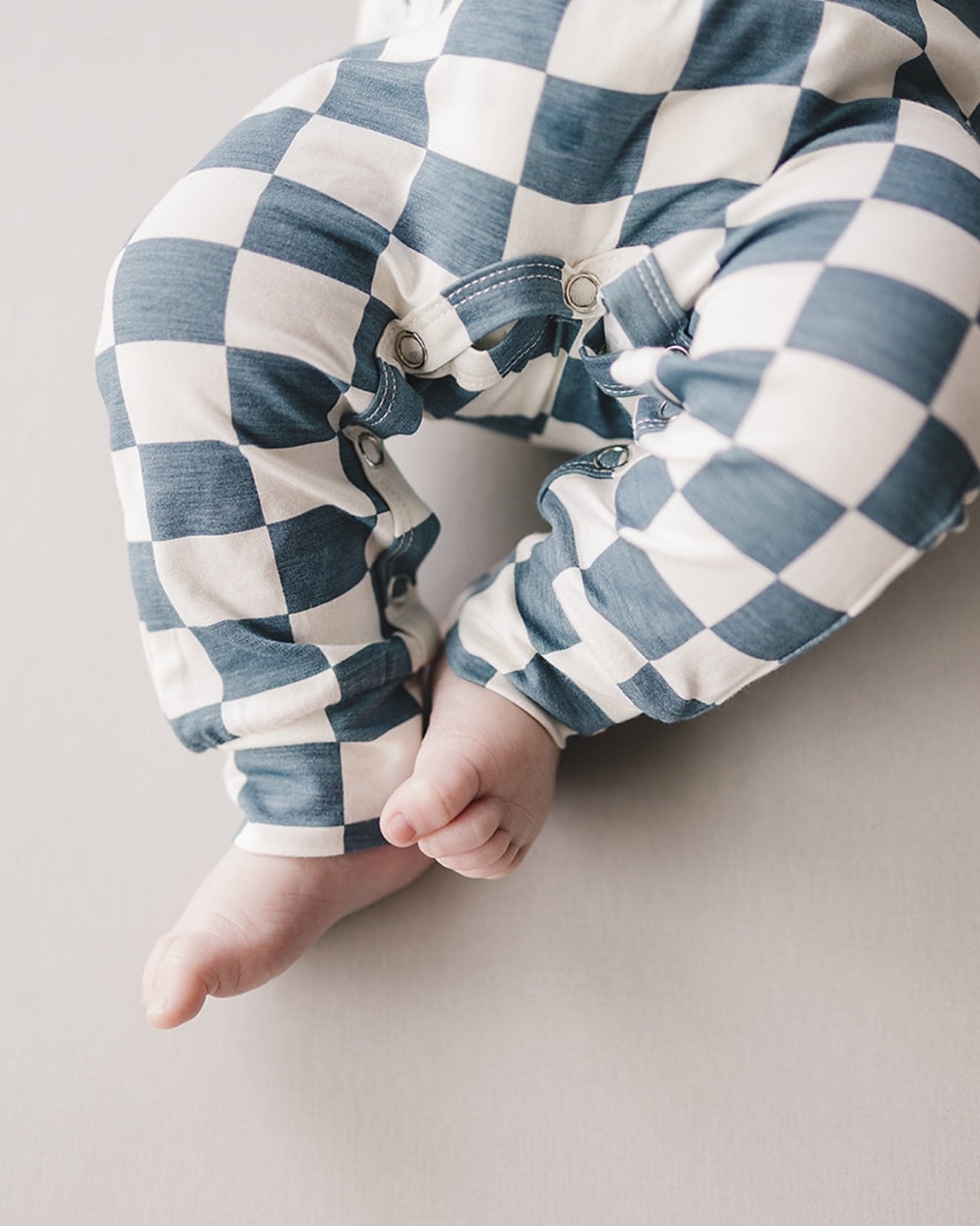 Bamboo Checkered Jumpsuit | Blue