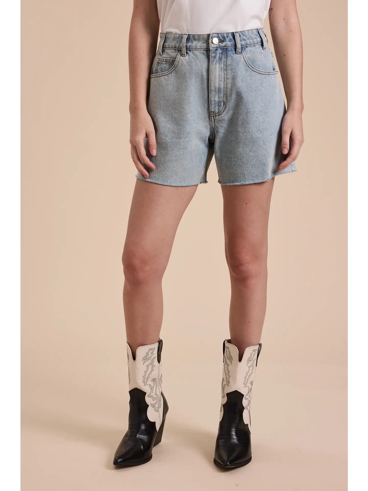 Washed Denim Short