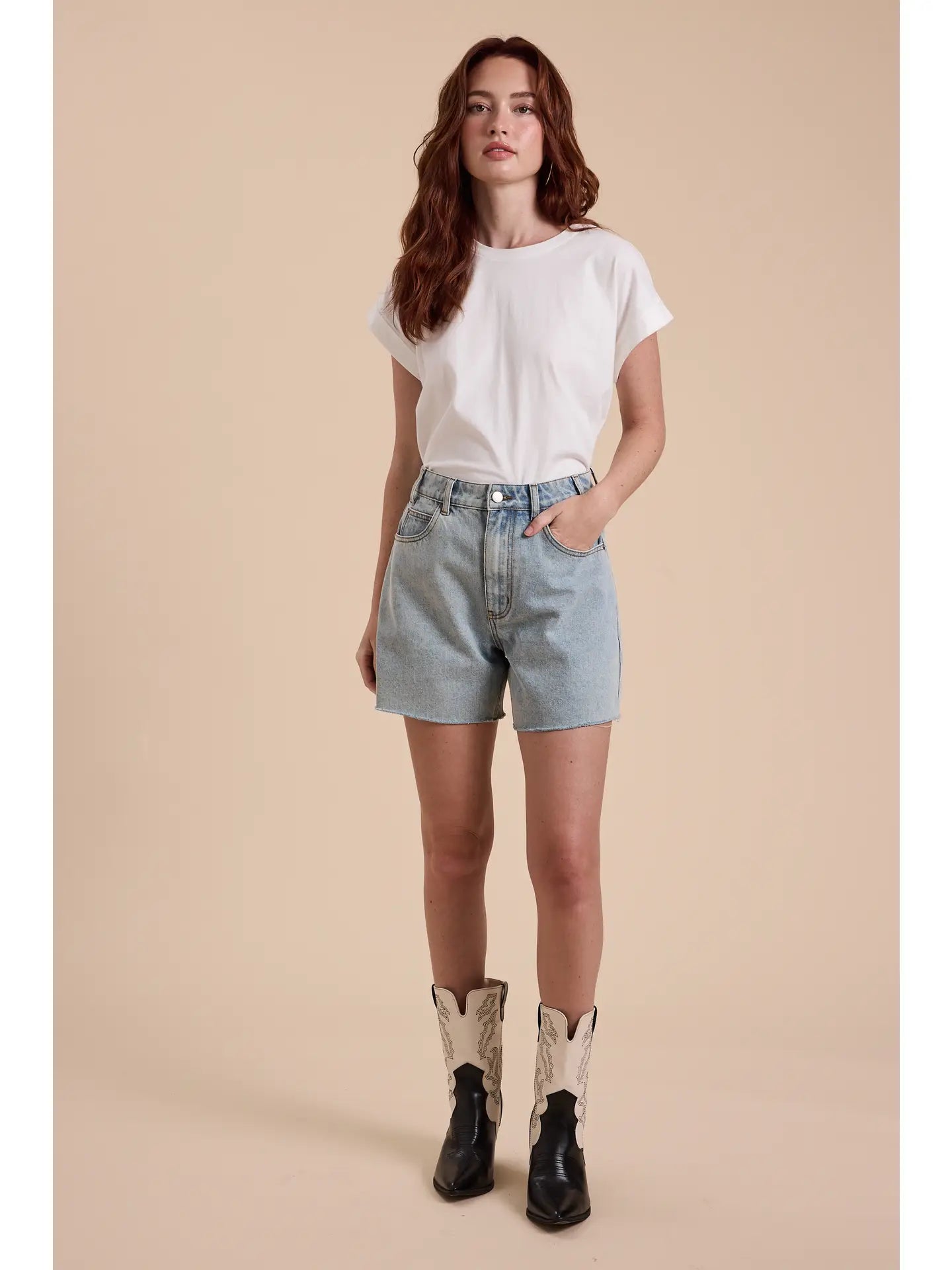 Washed Denim Short