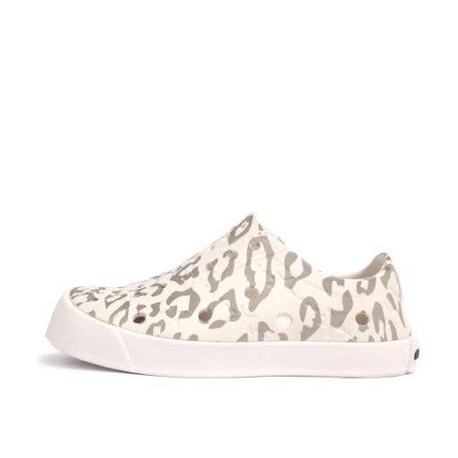 Leopard print slip-on sneakers for toddlers with a lightweight design and flexible sole.