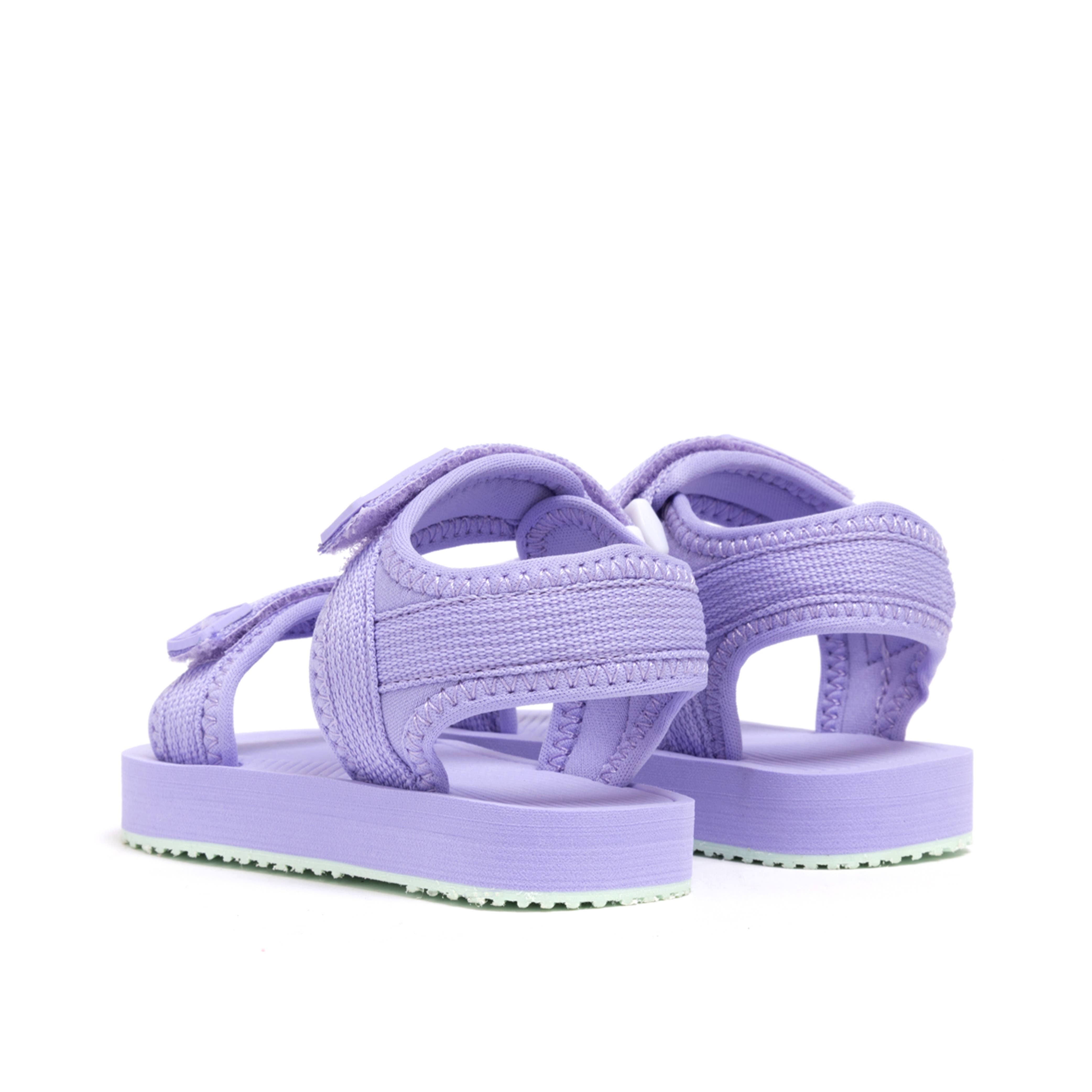 Back view of lavender Ned toddler water sandals, lightweight and quick-dry, perfect for summer adventures.
