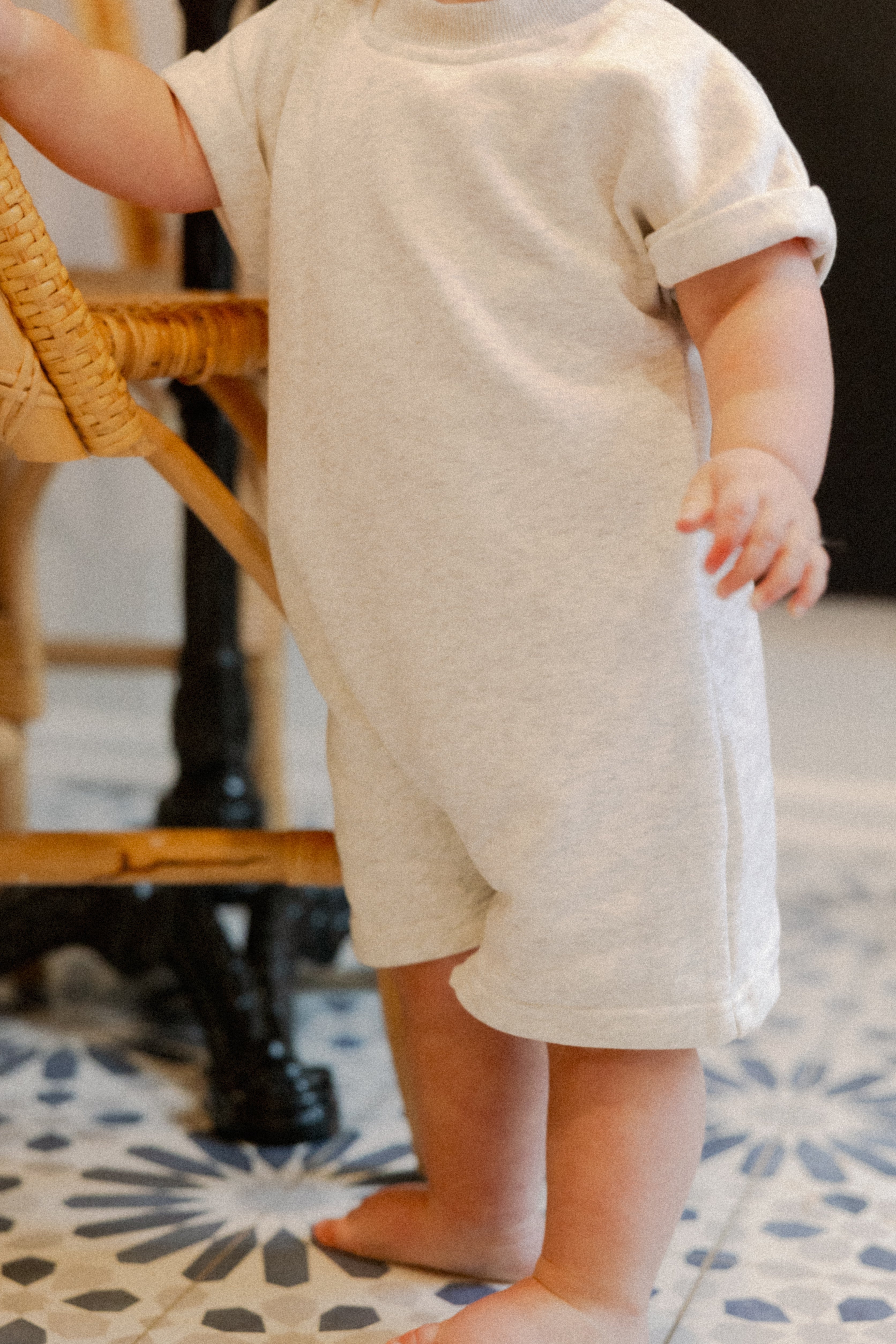 Ronnie Romper in Heather Grey