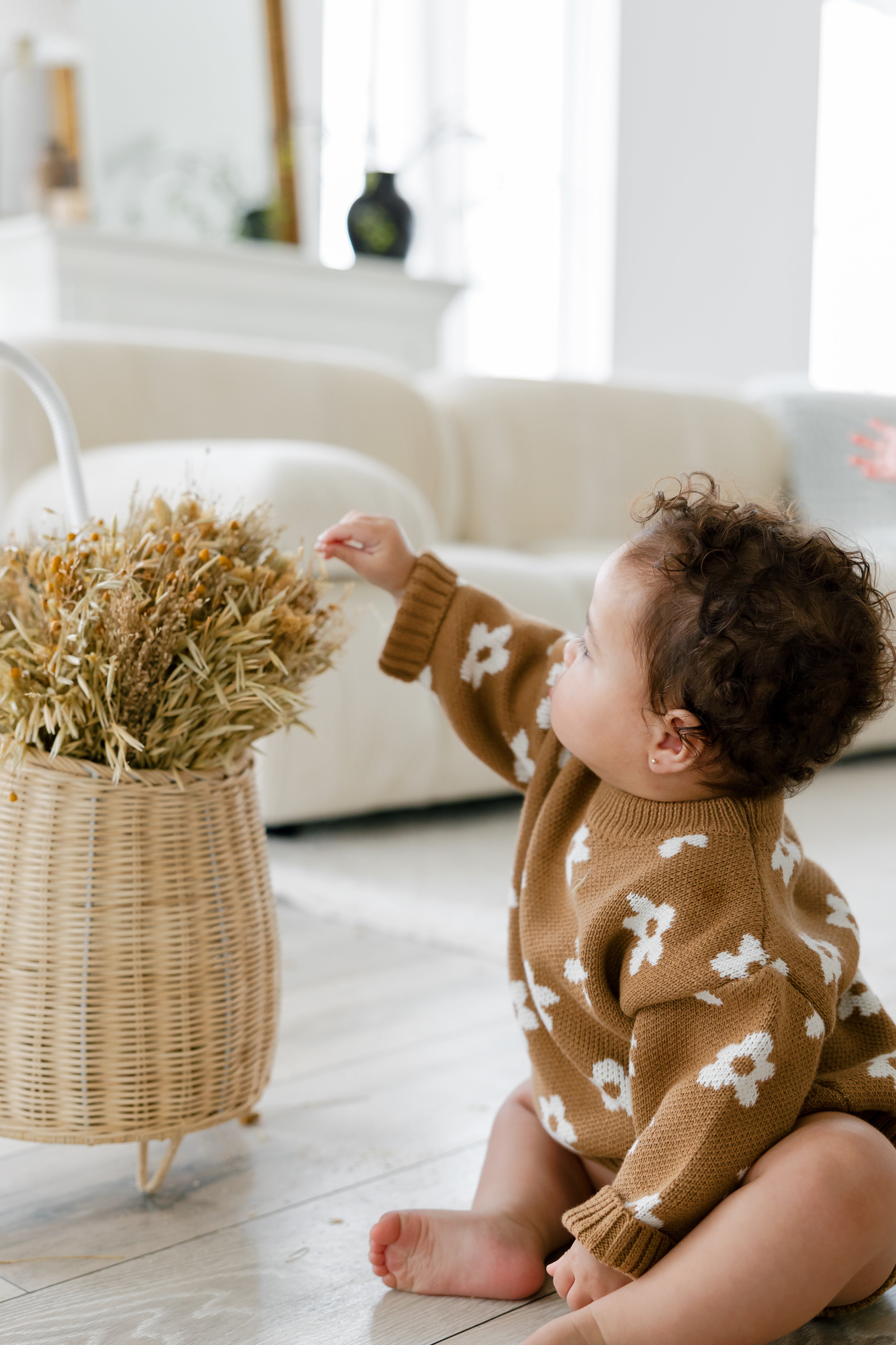 Daisy Knit Set in Brown