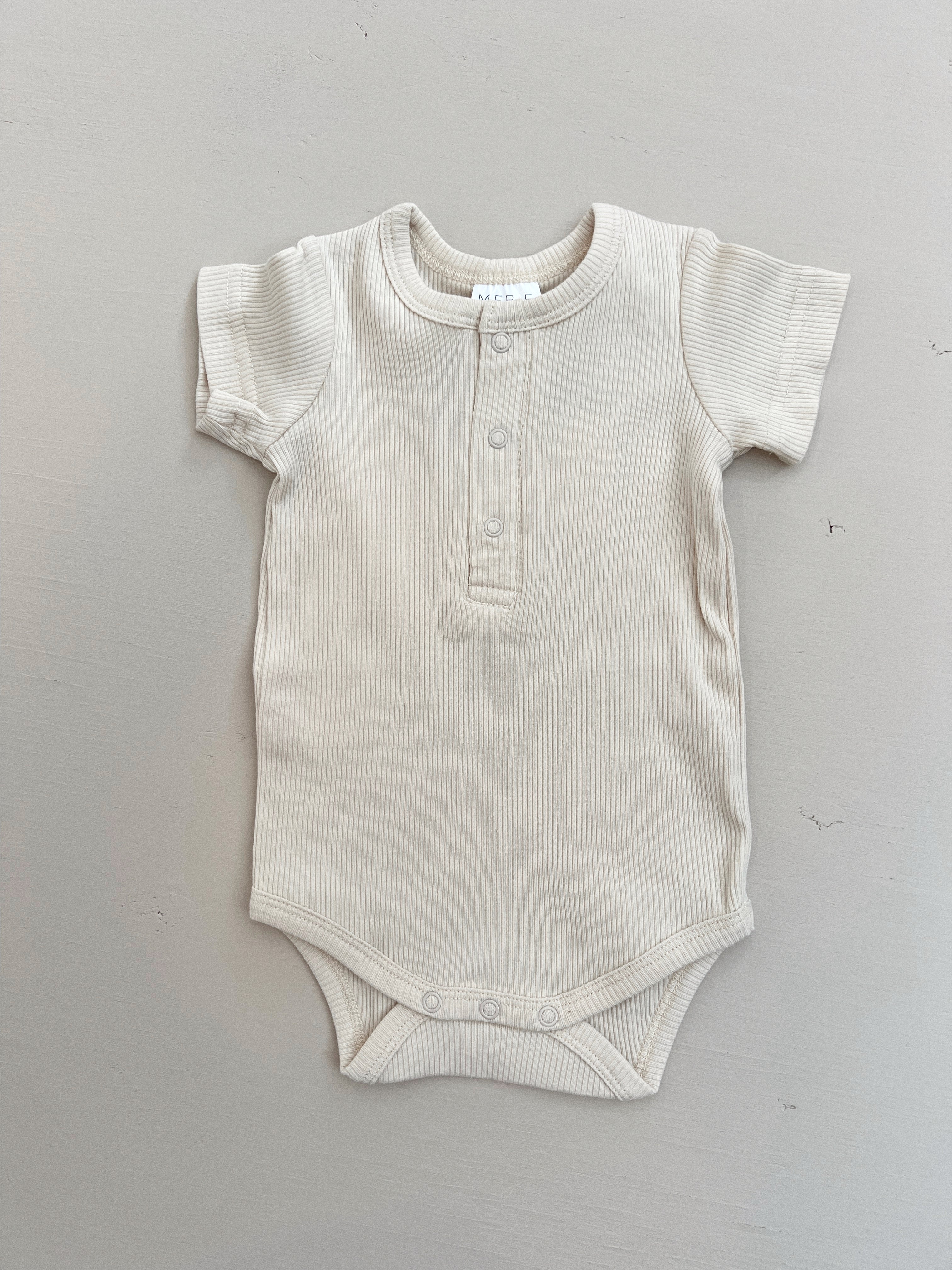 Organic Cotton Ribbed Snap Bodysuit